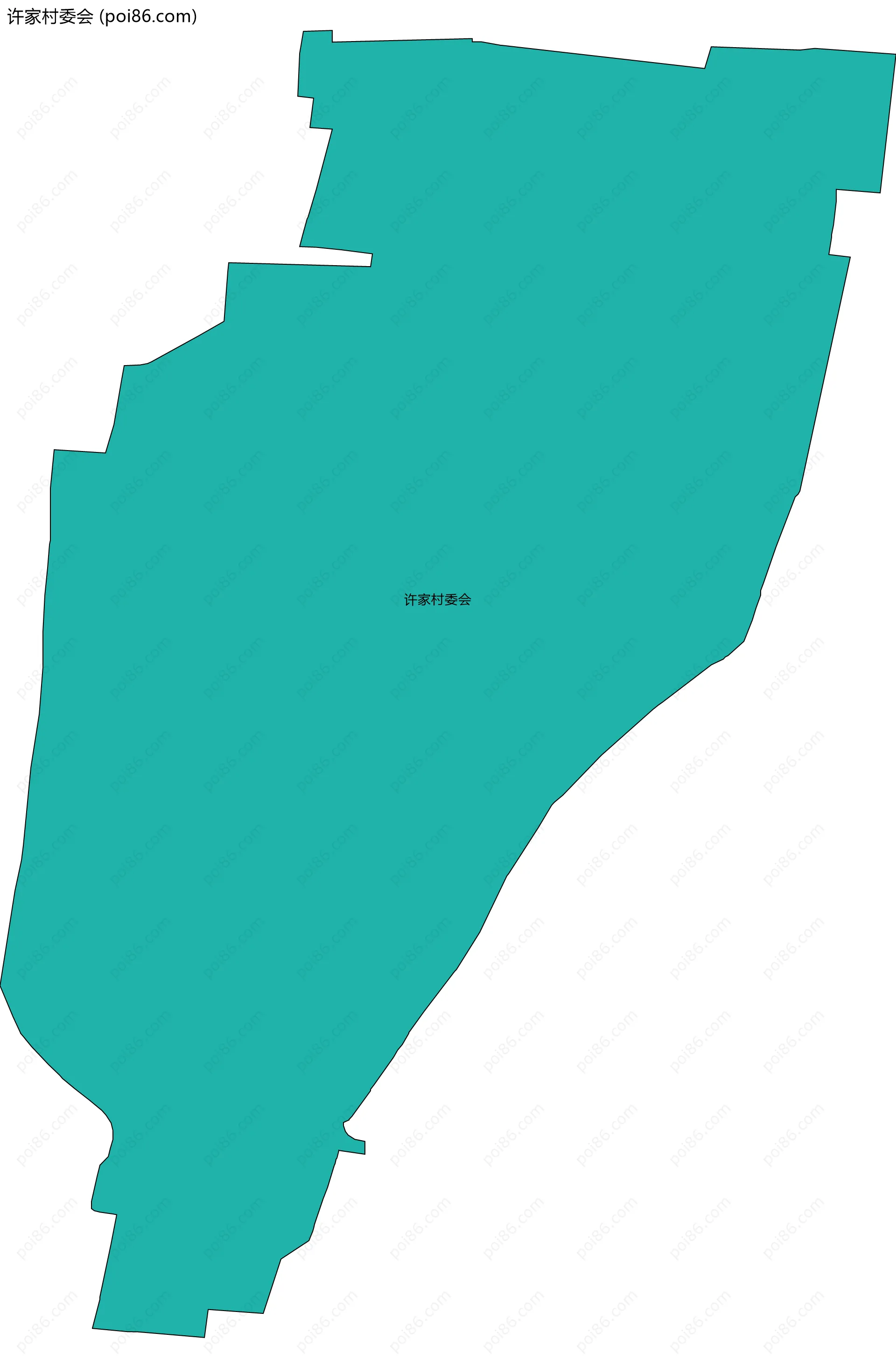 许家村委会边界地图