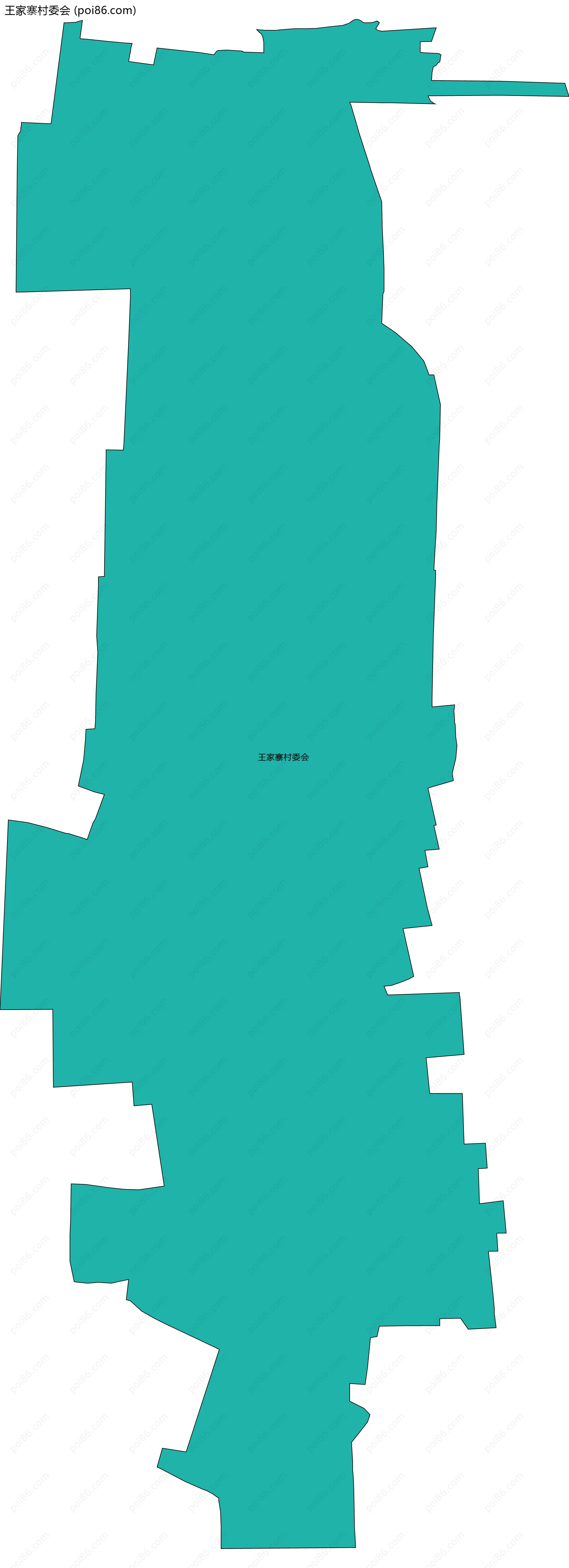 王家寨村委会边界地图