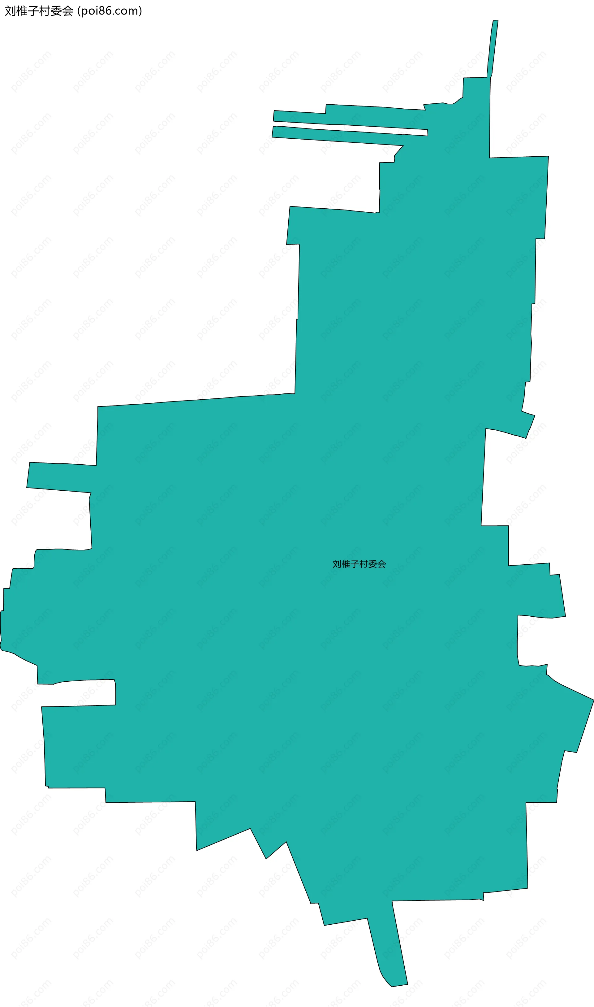 刘椎子村委会边界地图
