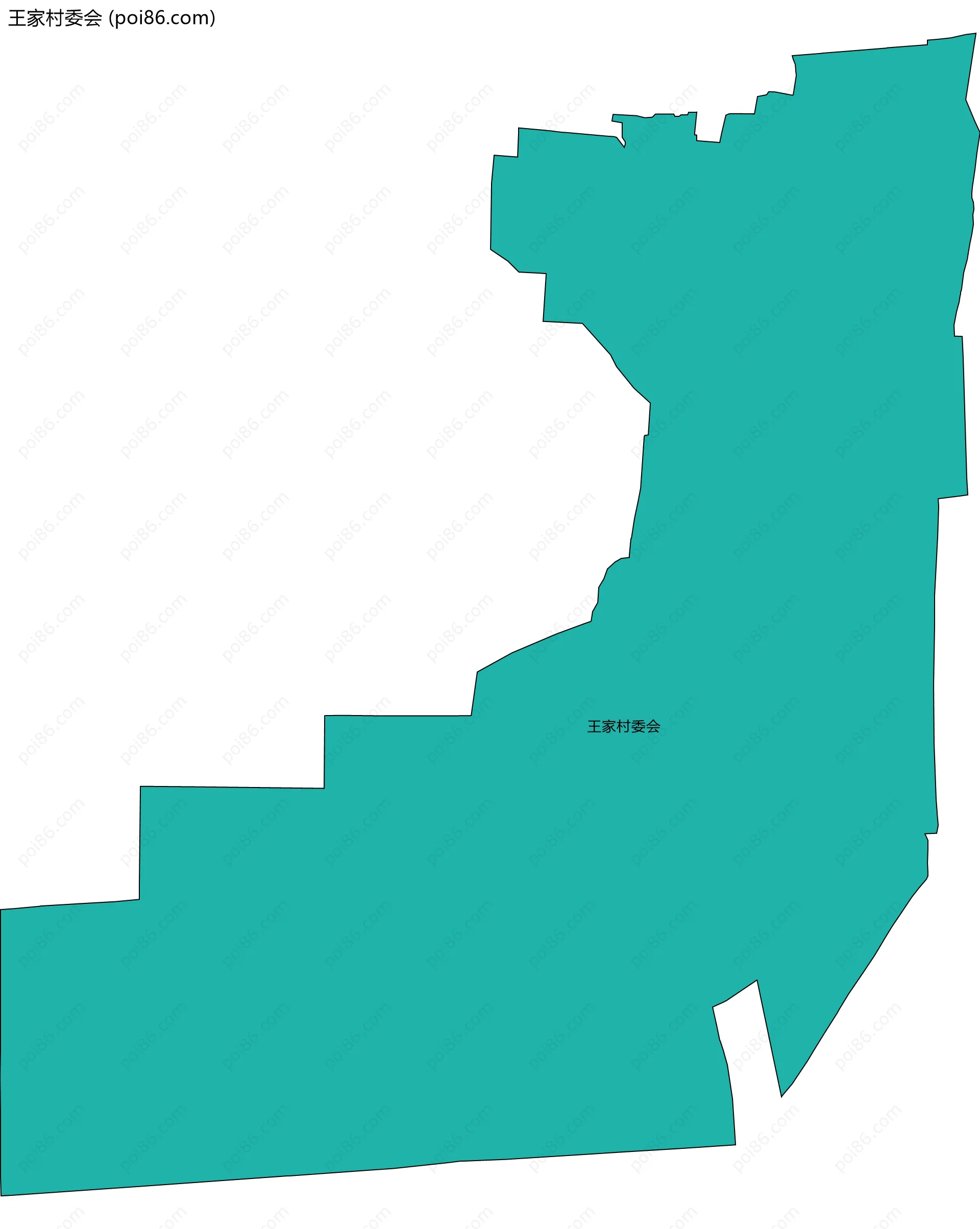 王家村委会边界地图