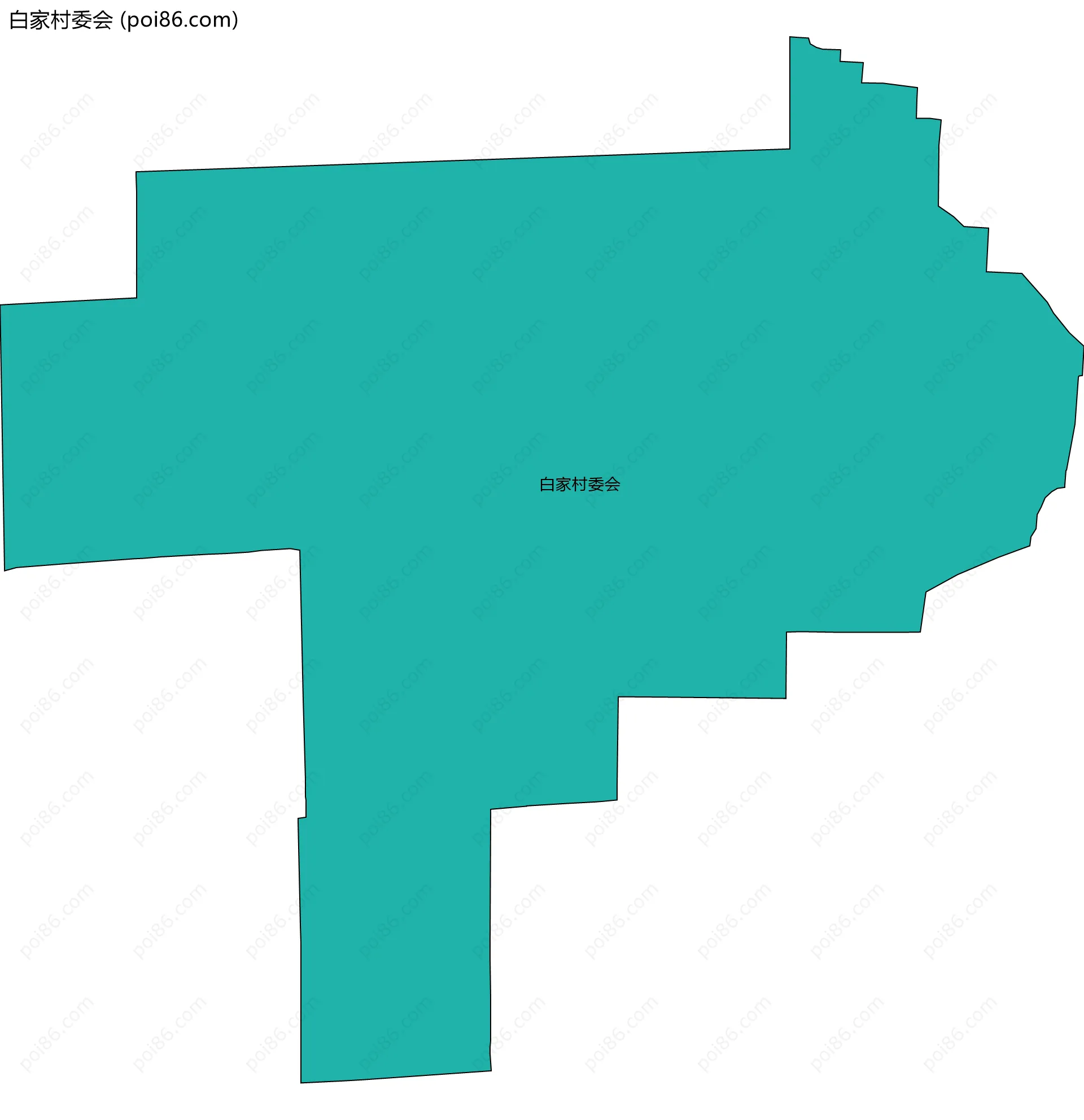 白家村委会边界地图