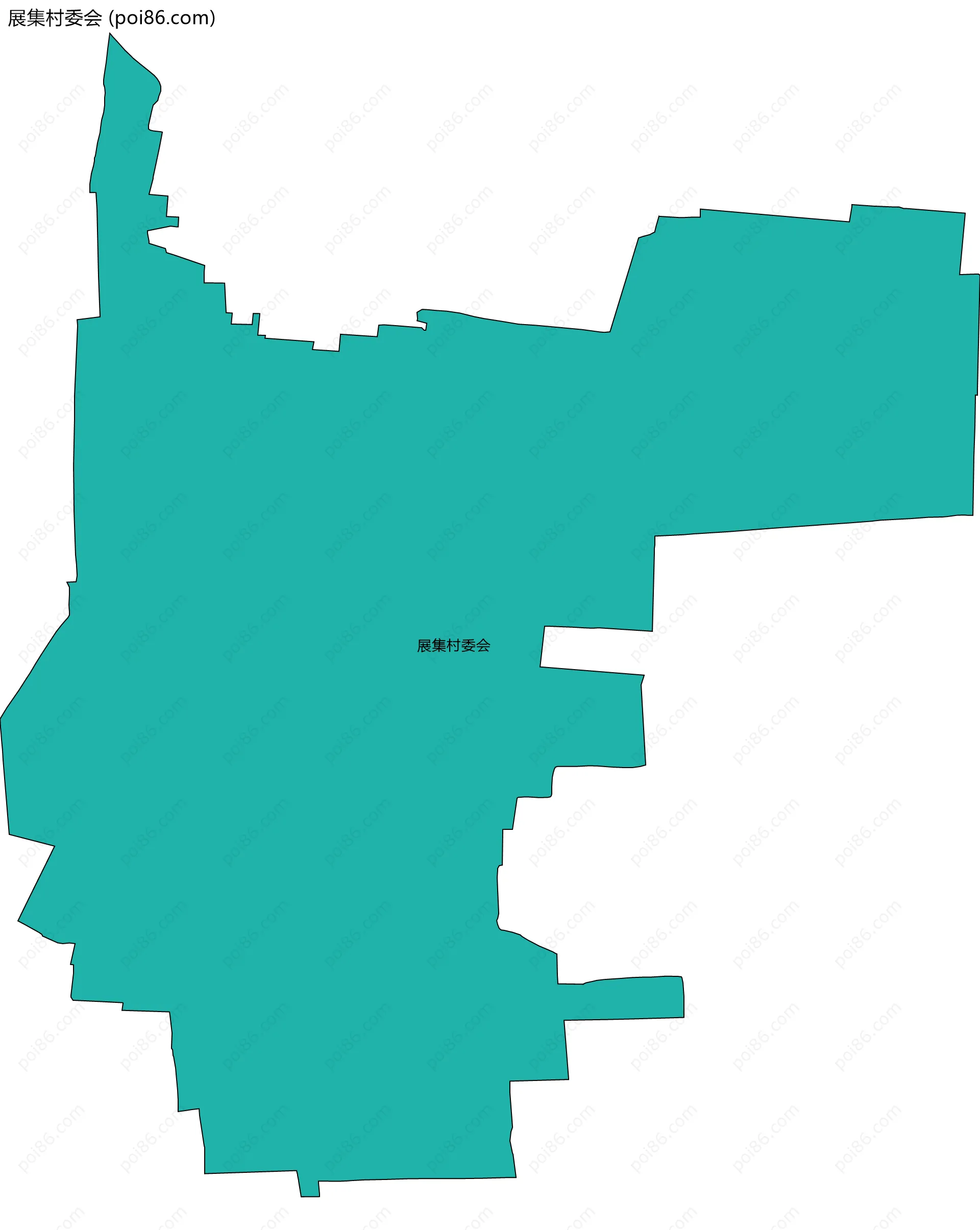 展集村委会边界地图