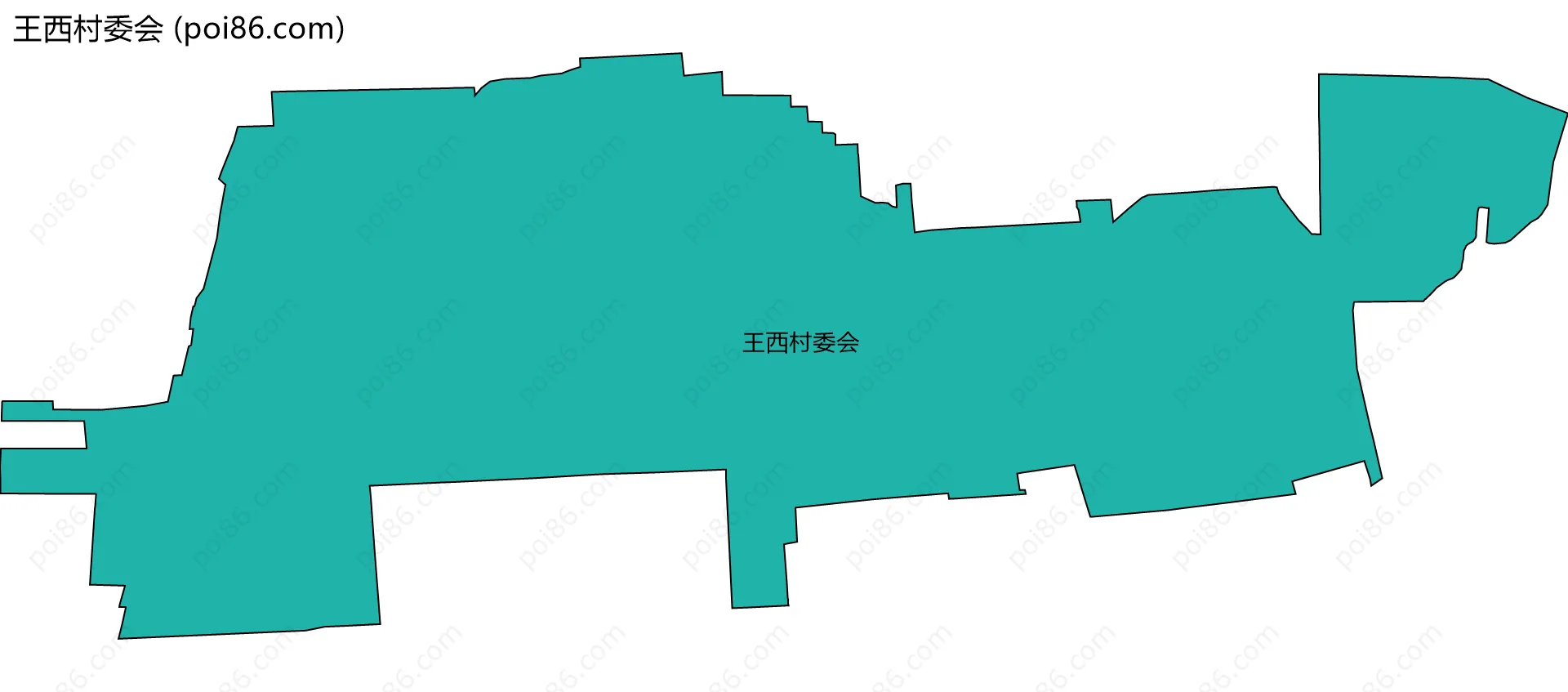王西村委会边界地图