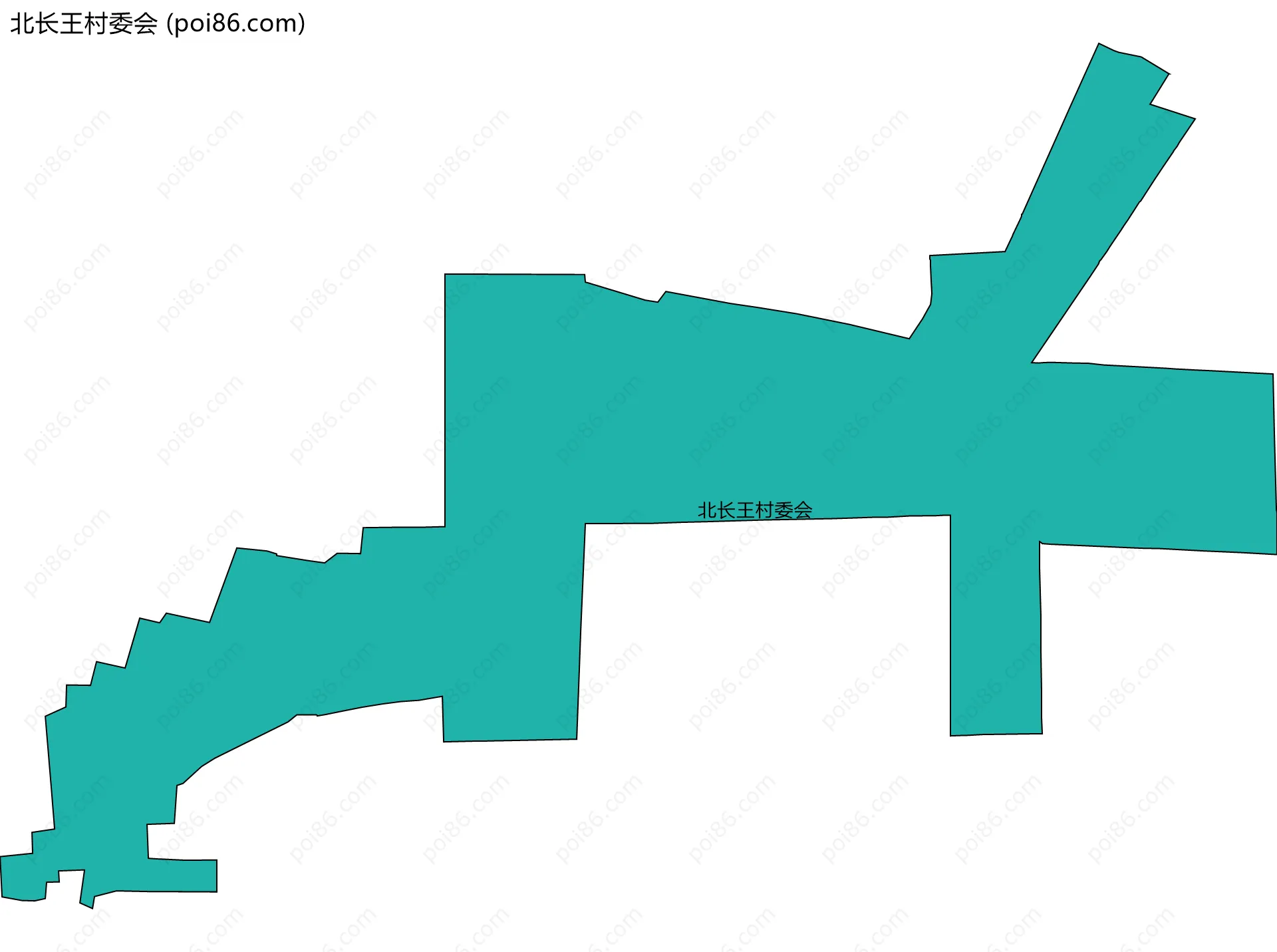 北长王村委会边界地图