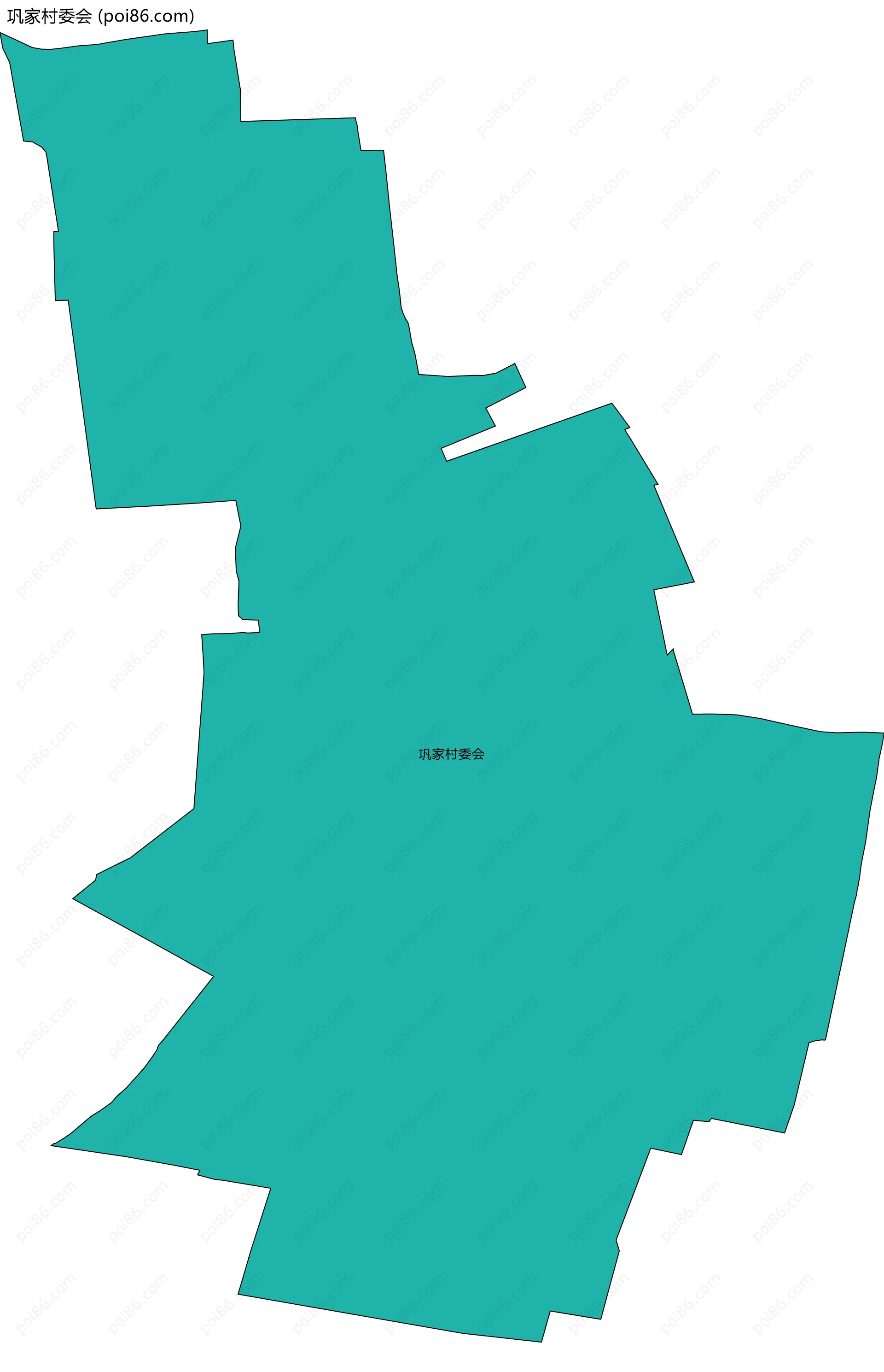 巩家村委会边界地图