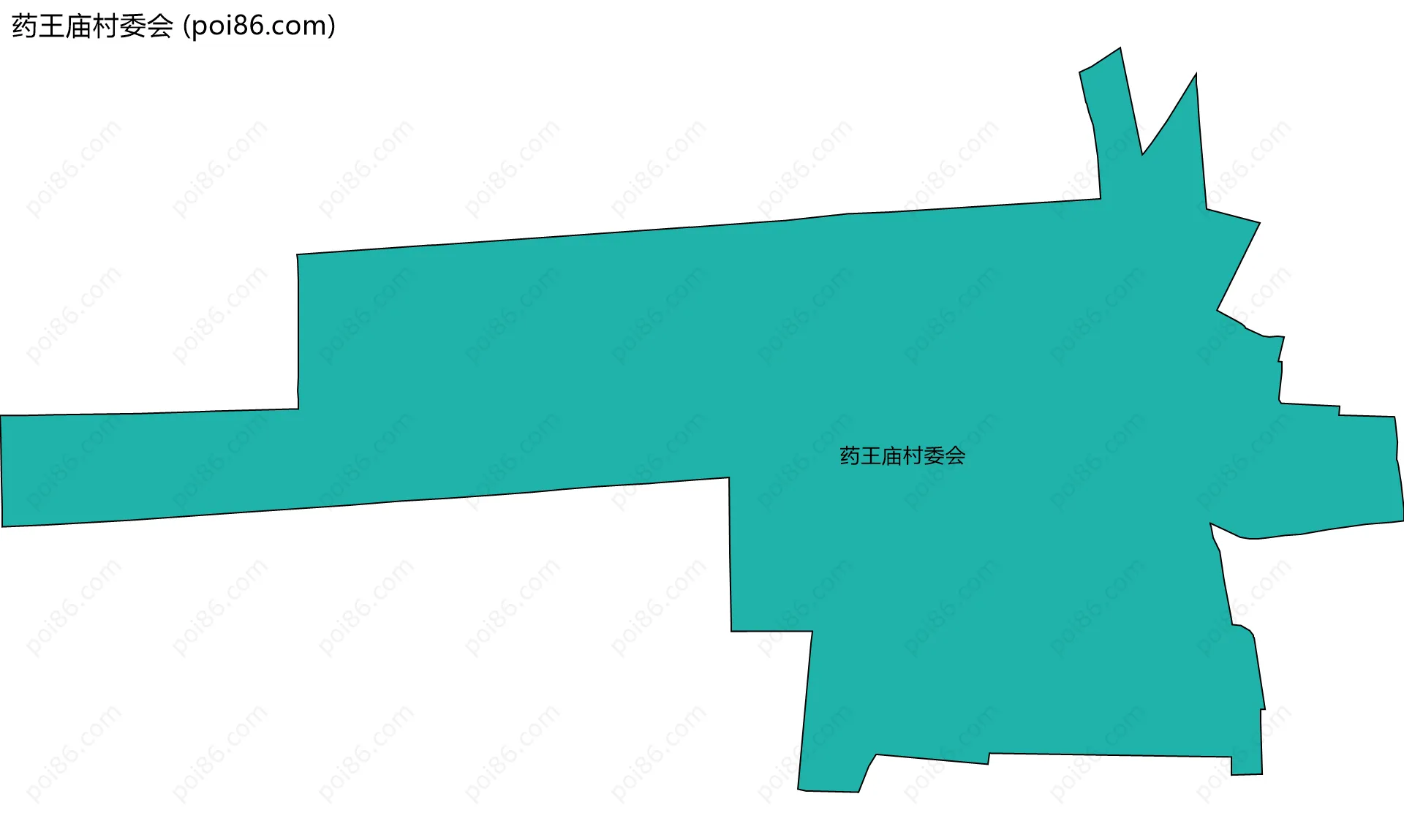 药王庙村委会边界地图