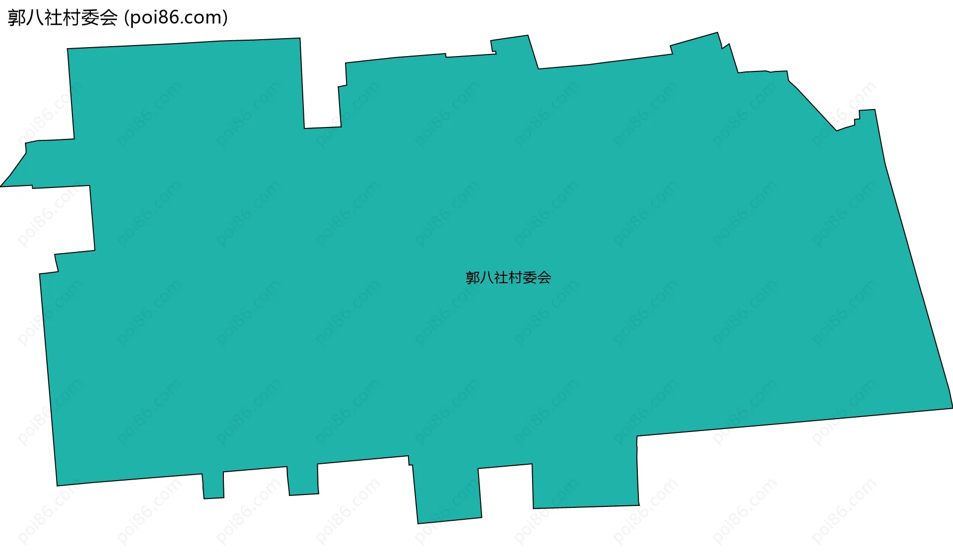 郭八社村委会边界地图