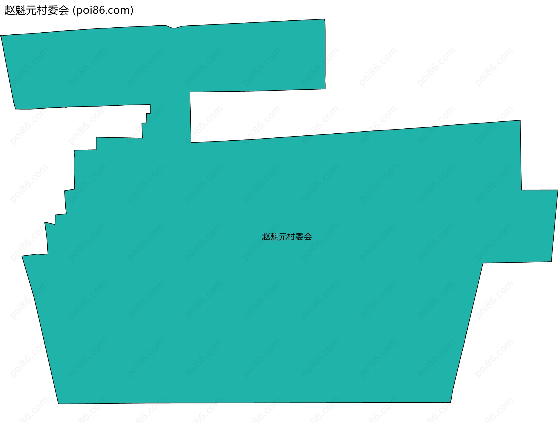 赵魁元村委会边界地图