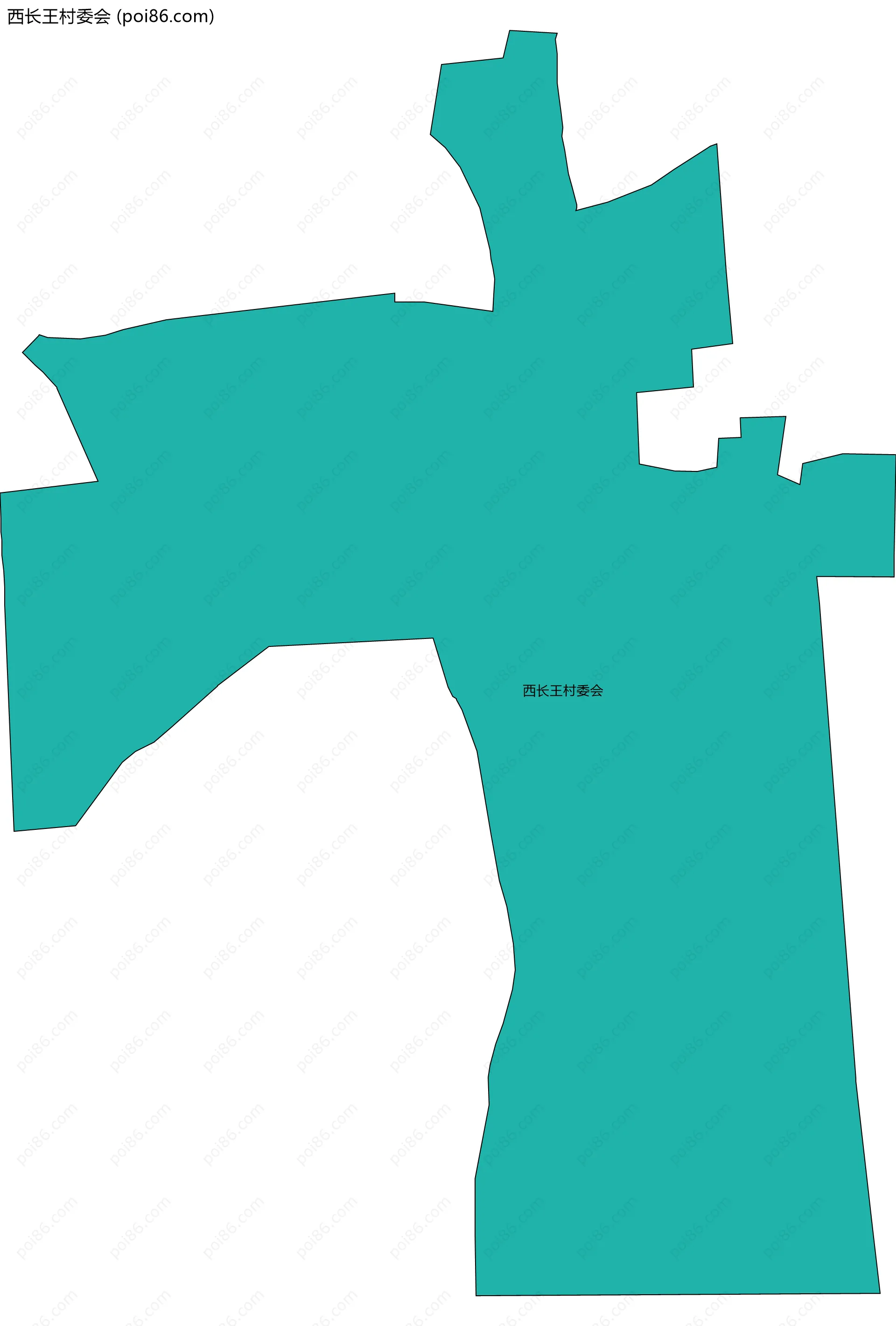 西长王村委会边界地图