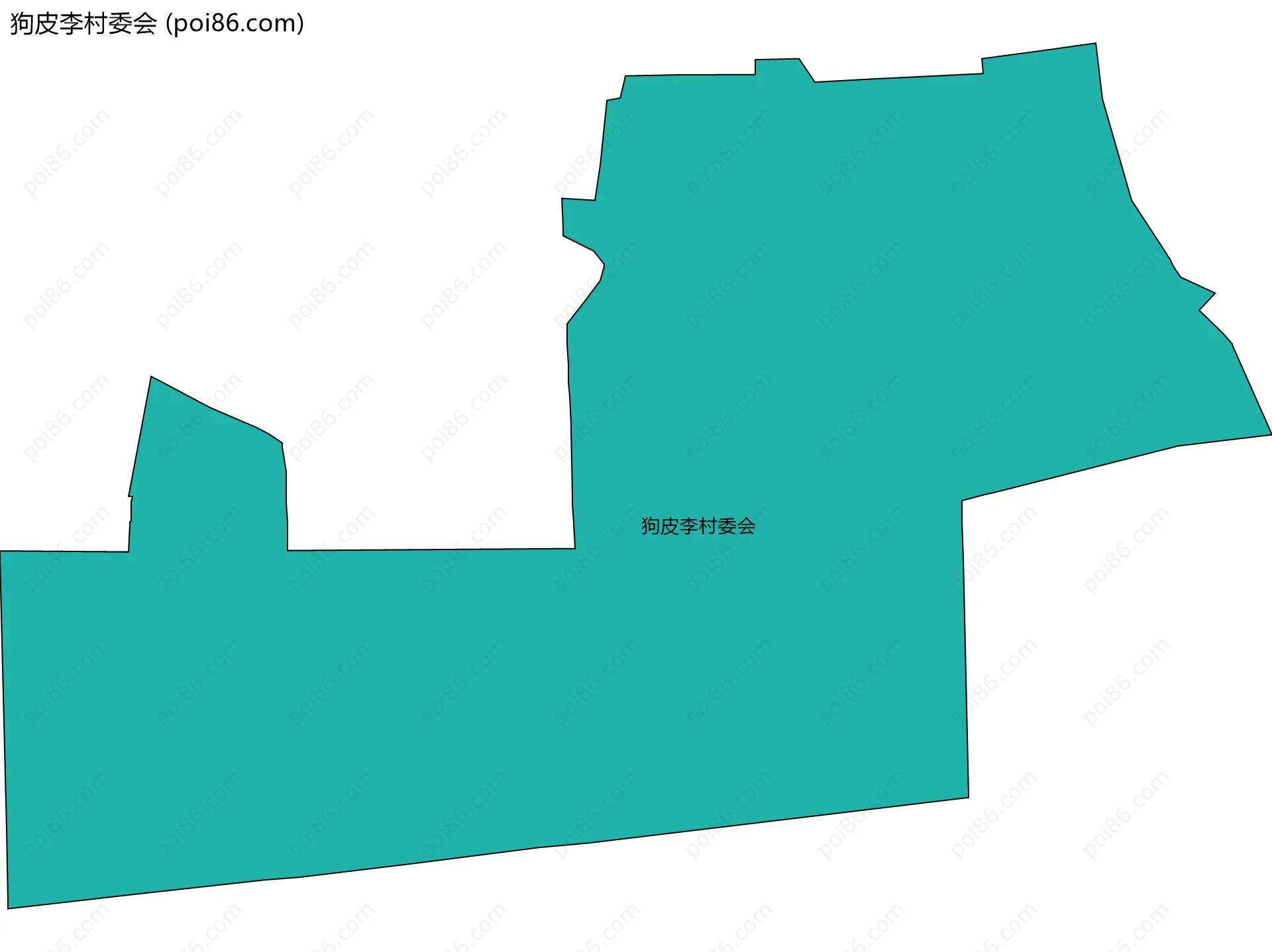狗皮李村委会边界地图