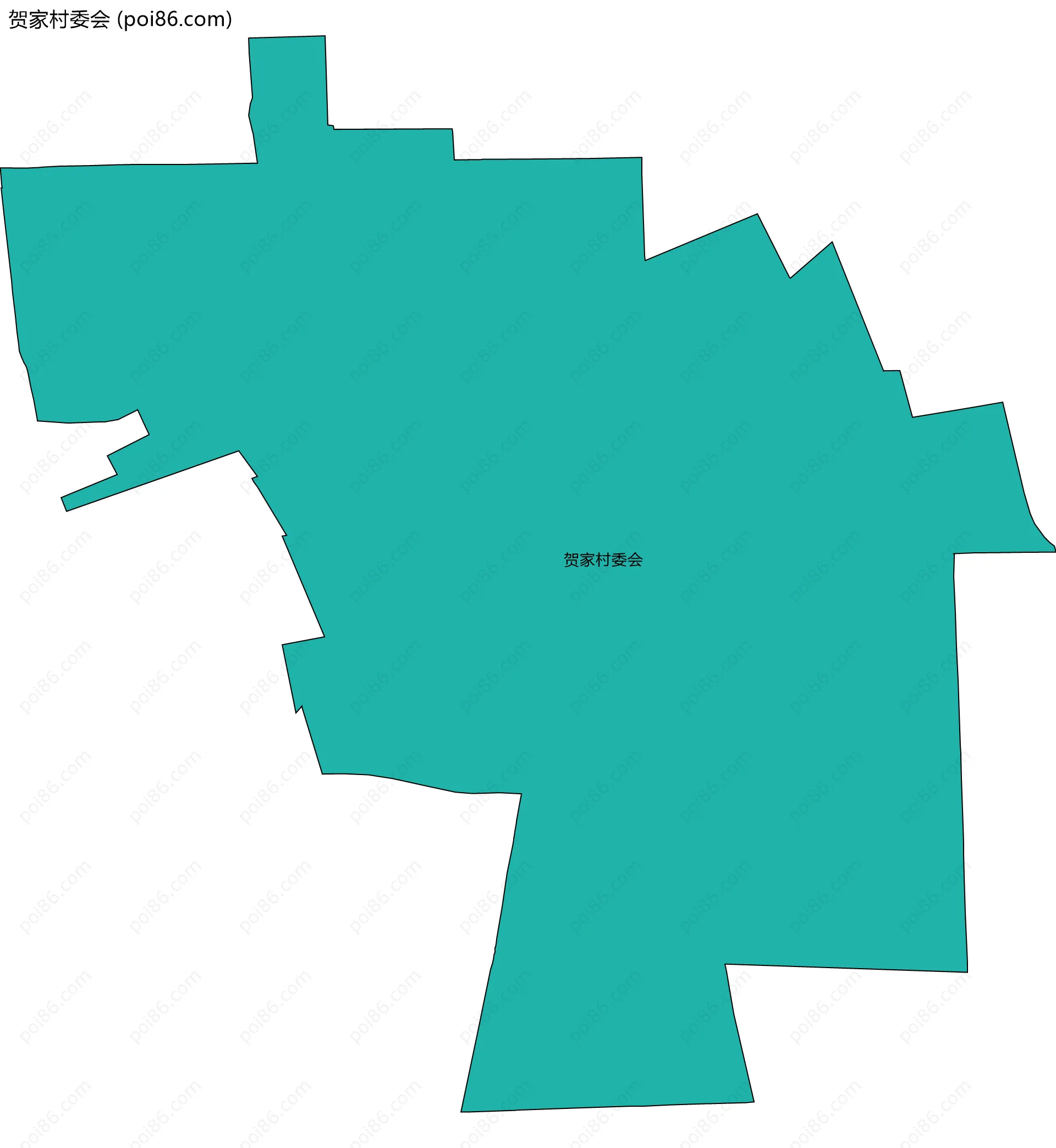 贺家村委会边界地图