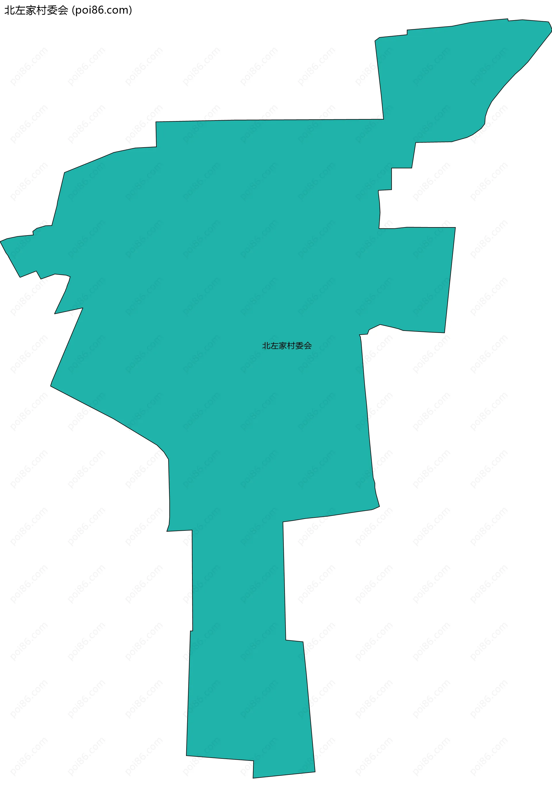 北左家村委会边界地图