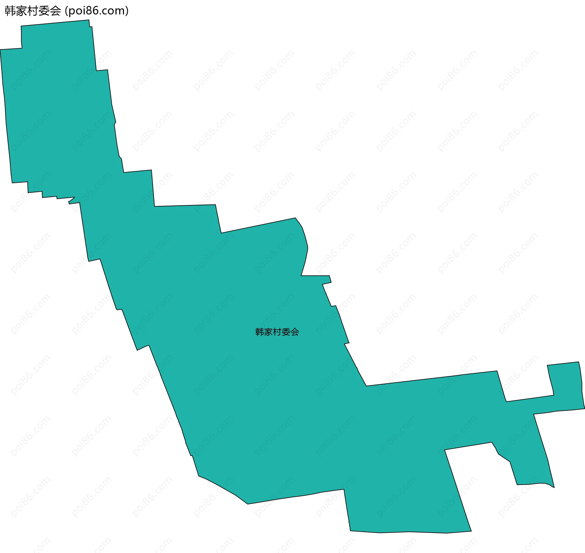 韩家村委会边界地图