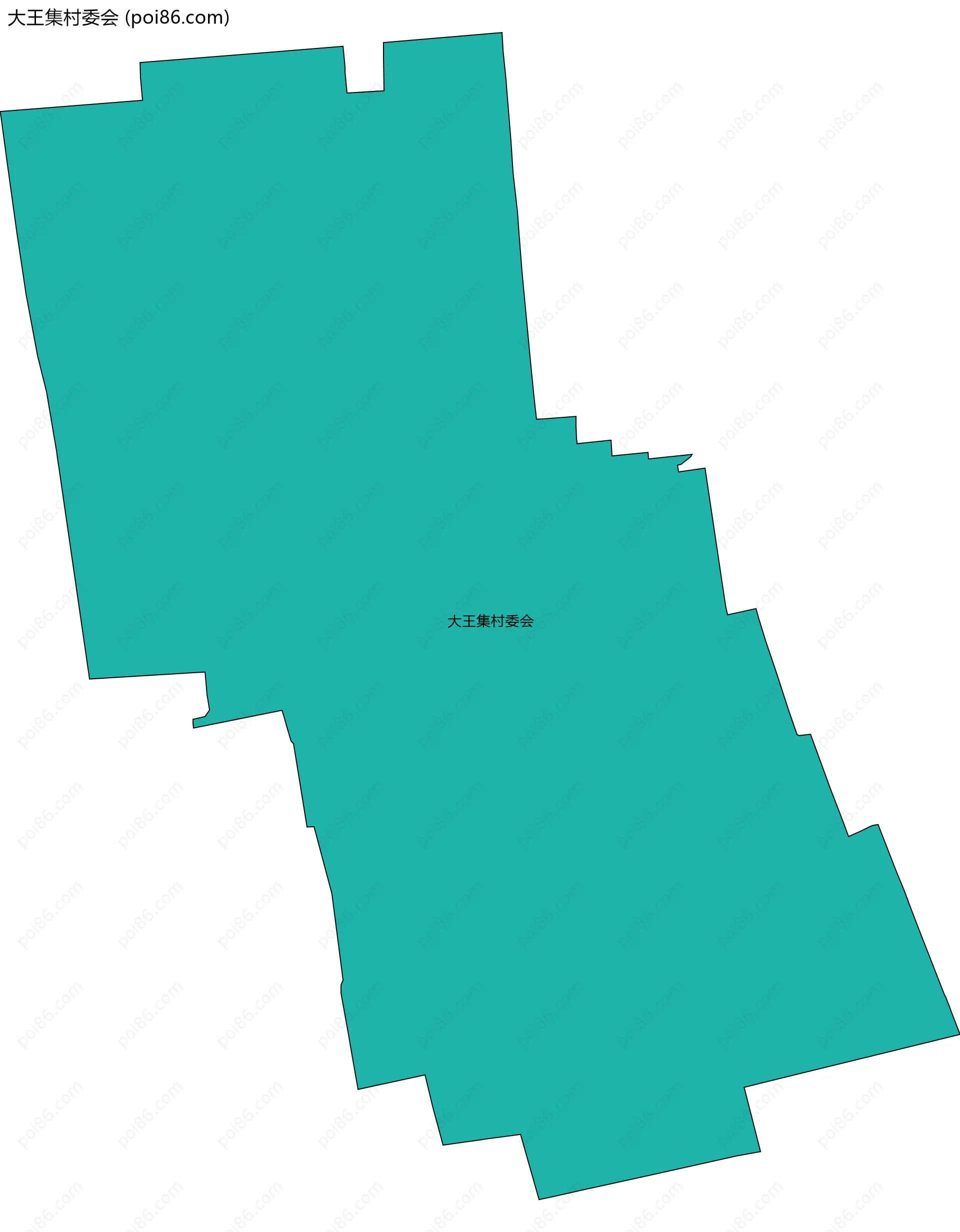 大王集村委会边界地图