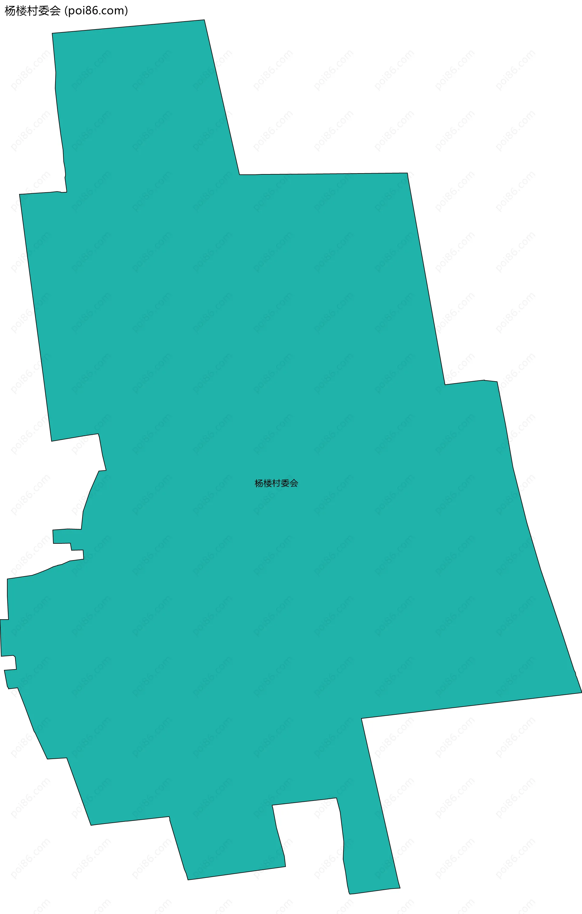 杨楼村委会边界地图