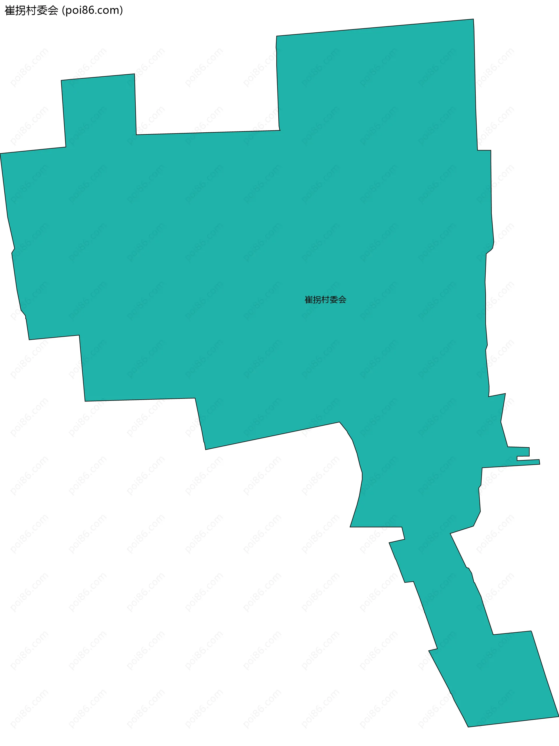 崔拐村委会边界地图