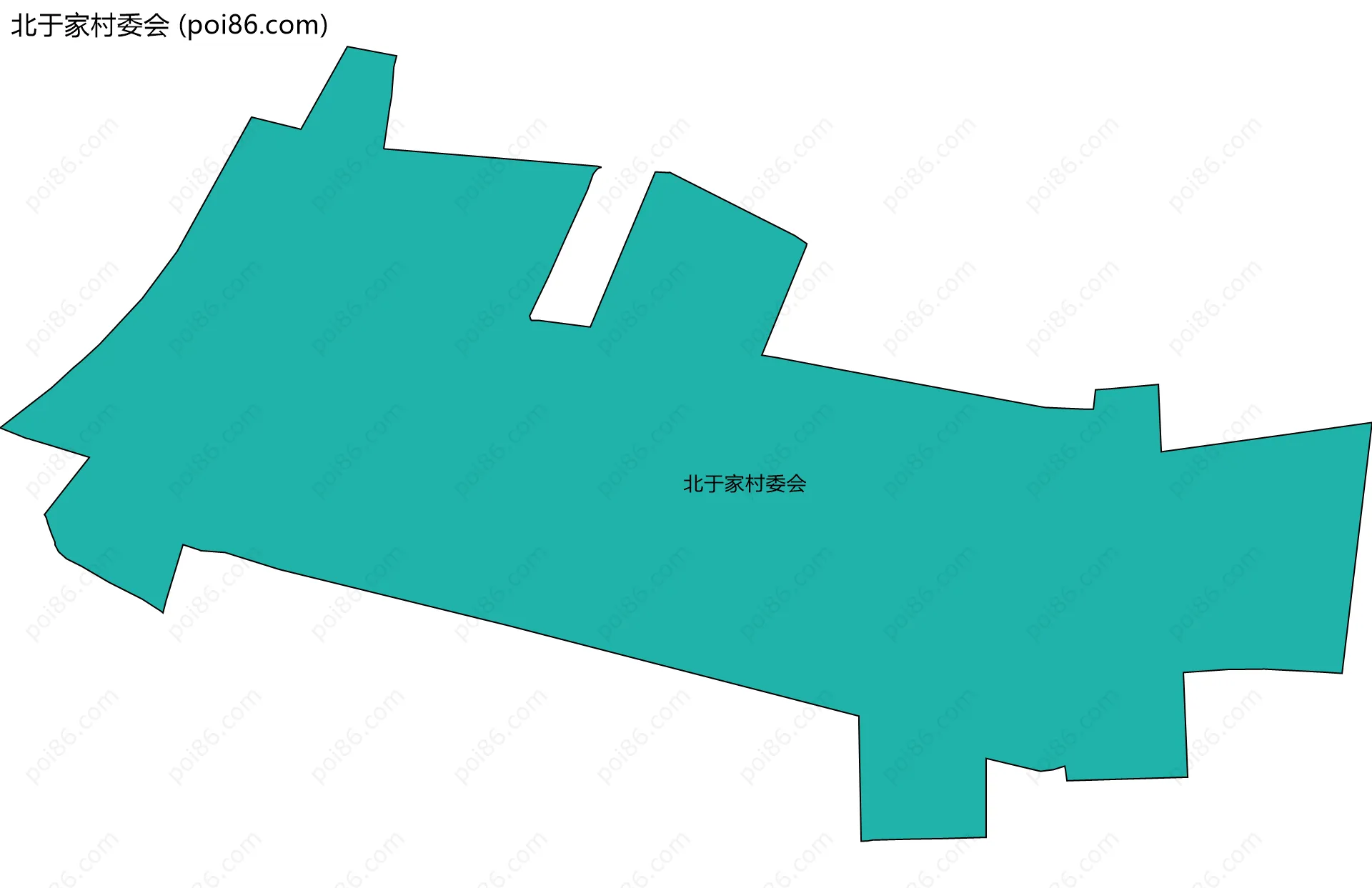 北于家村委会边界地图