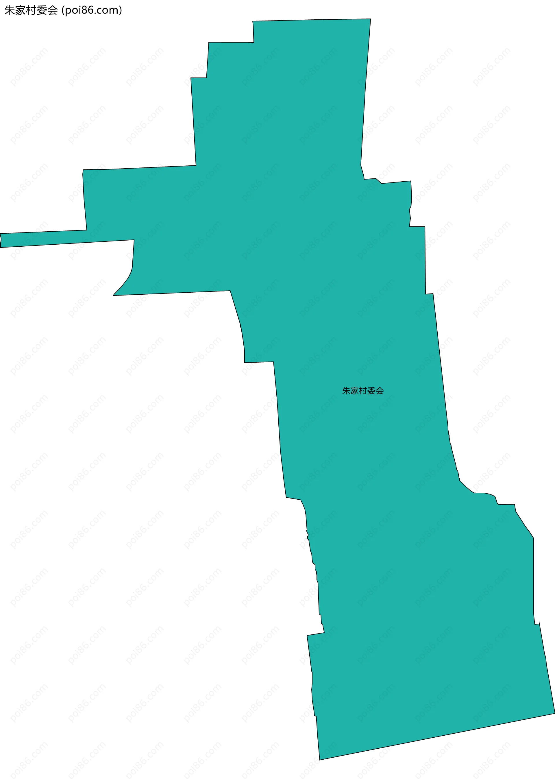 朱家村委会边界地图