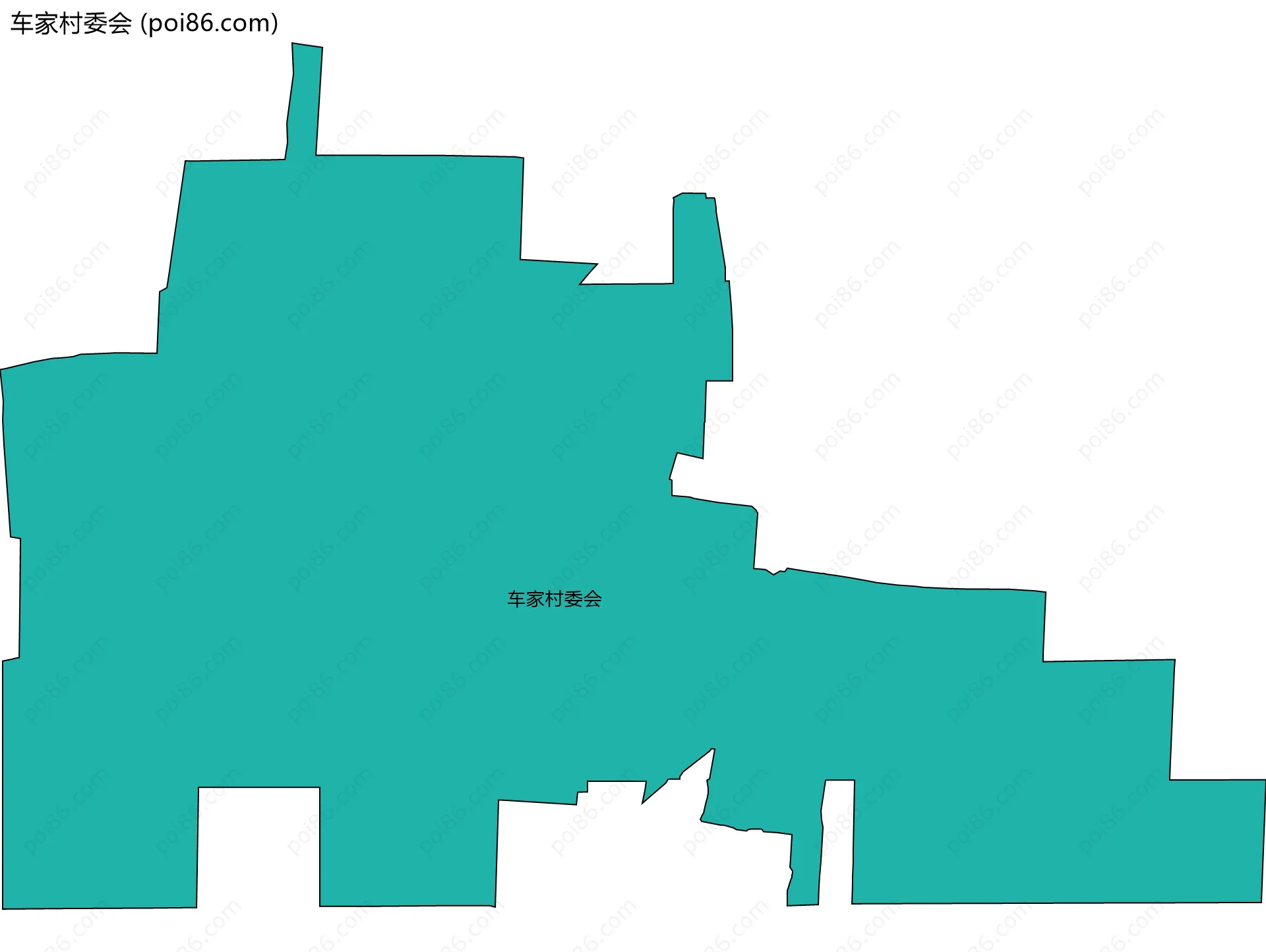 车家村委会边界地图
