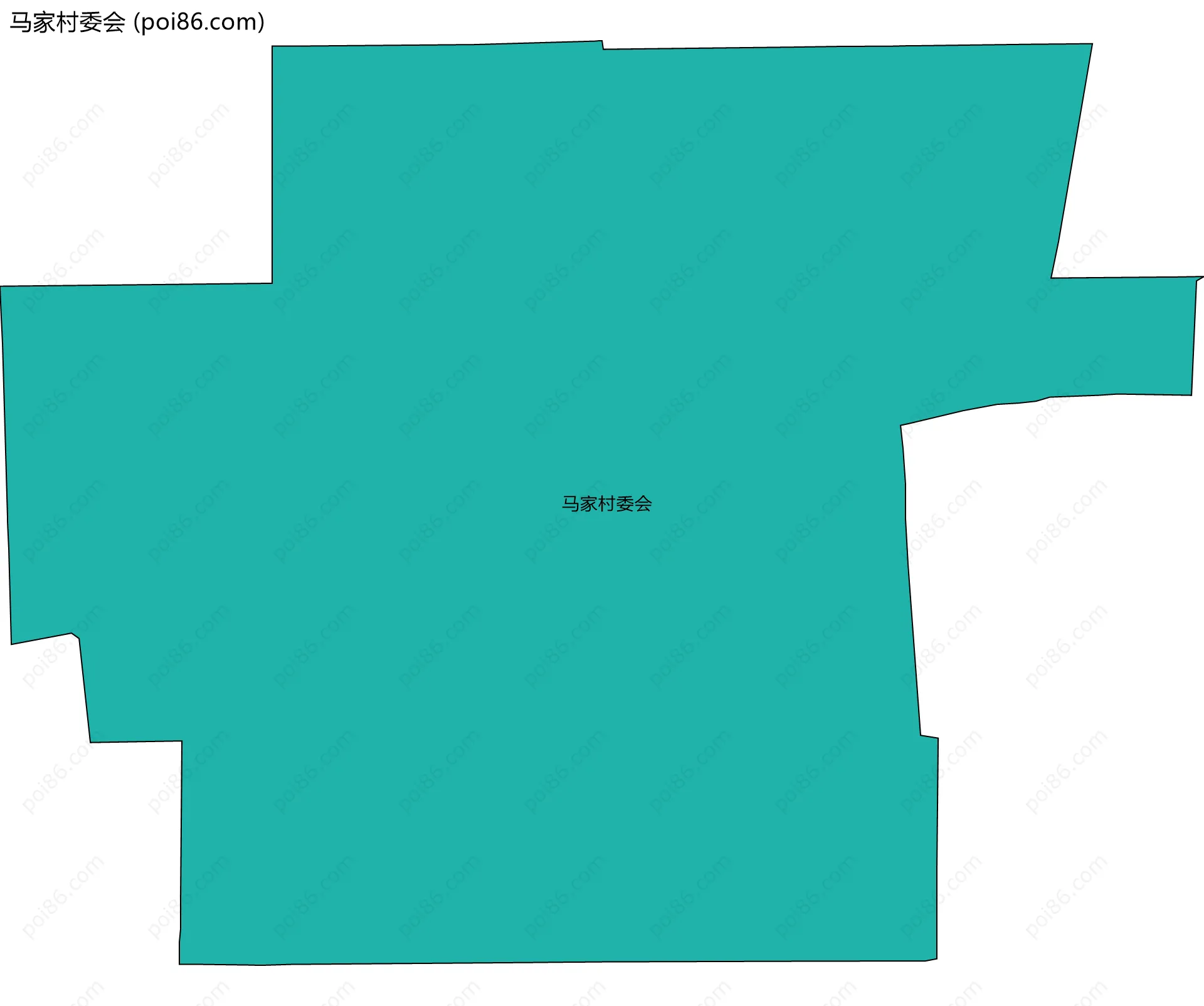 马家村委会边界地图