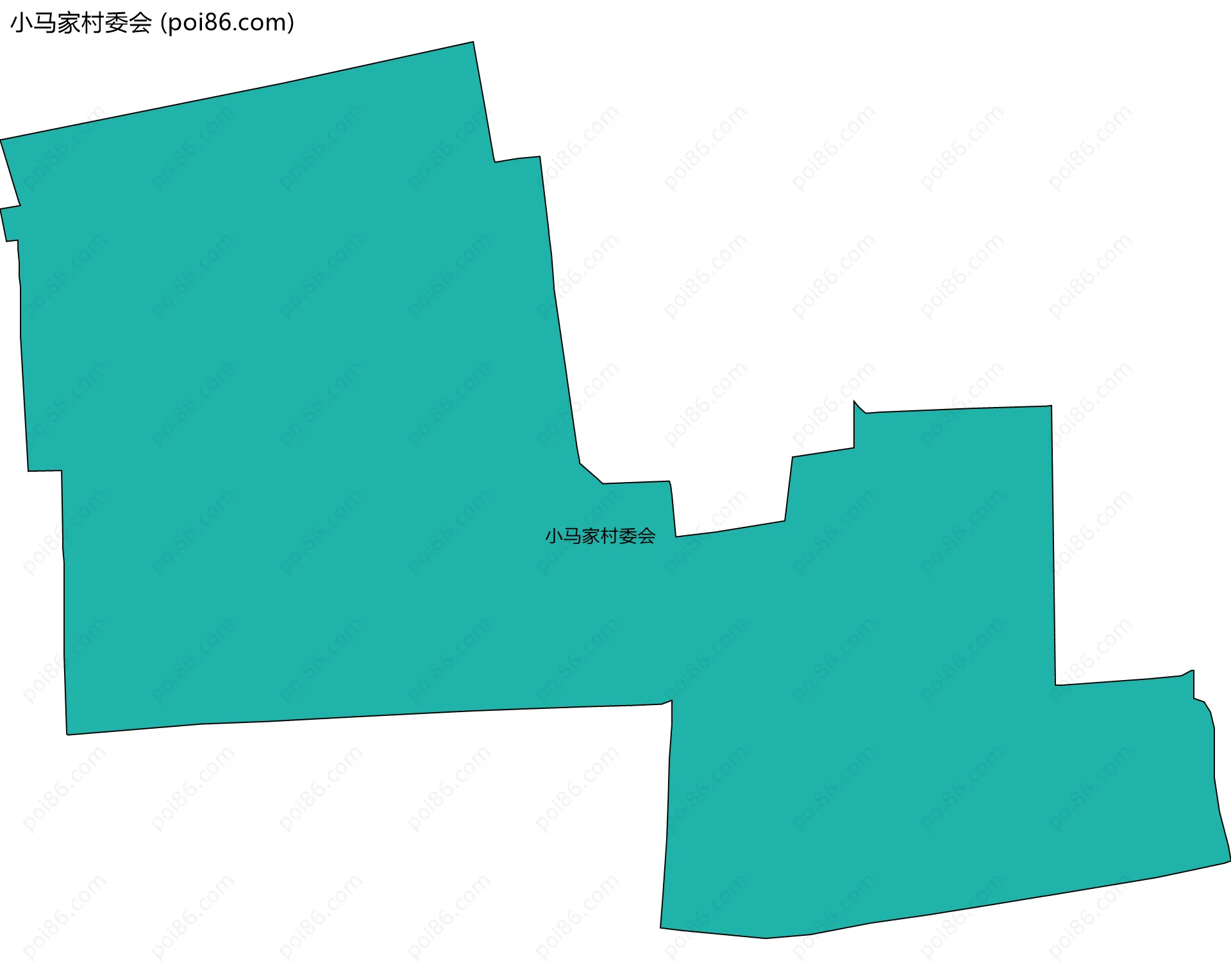 小马家村委会边界地图