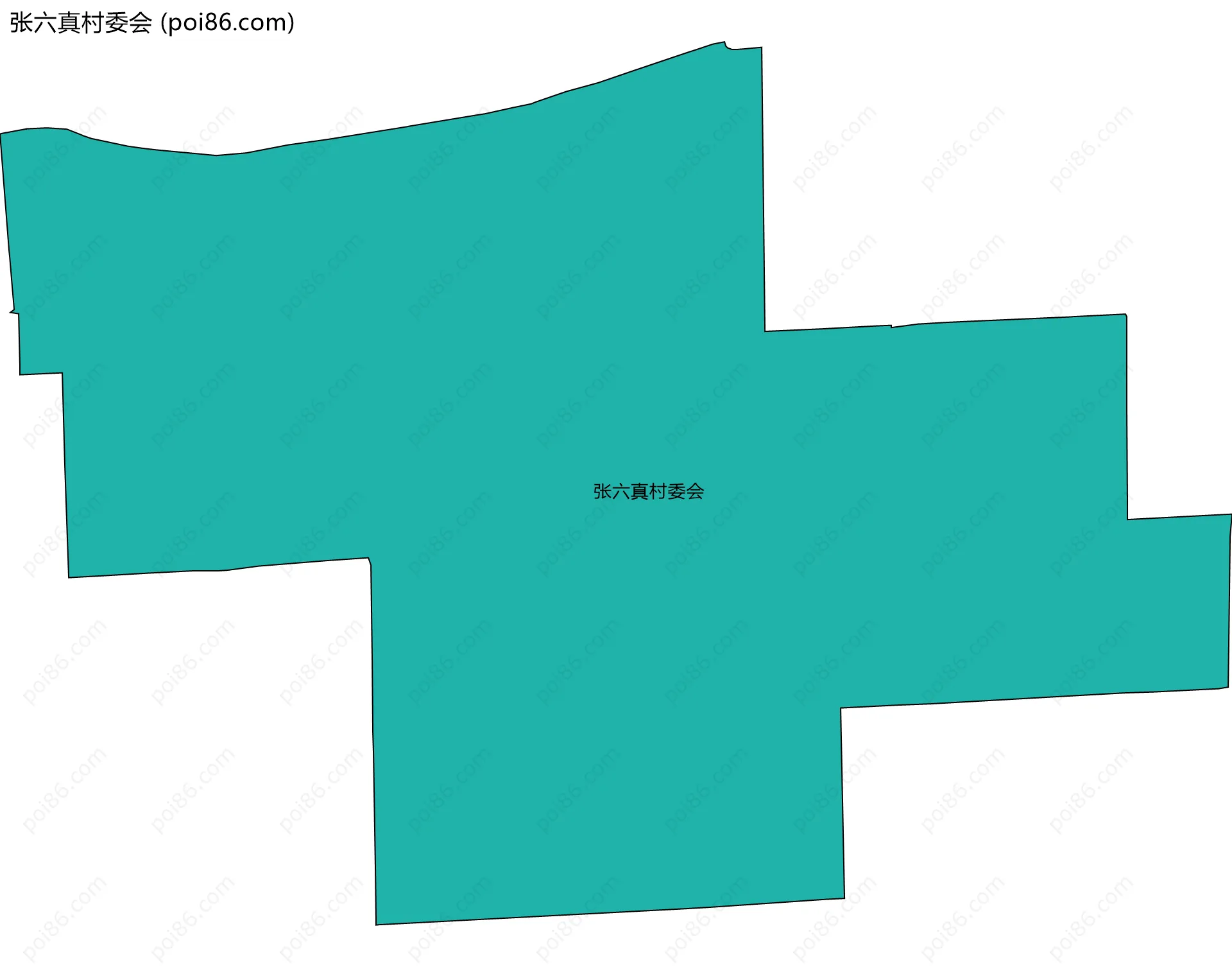 张六真村委会边界地图