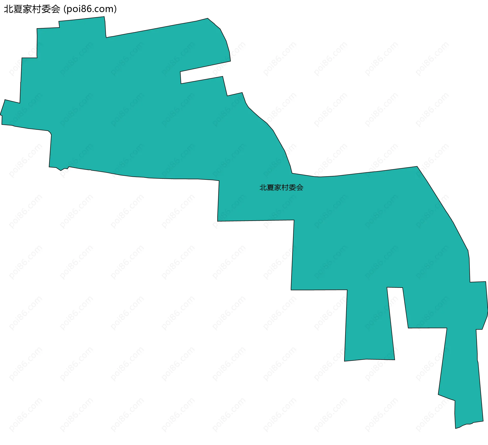 北夏家村委会边界地图