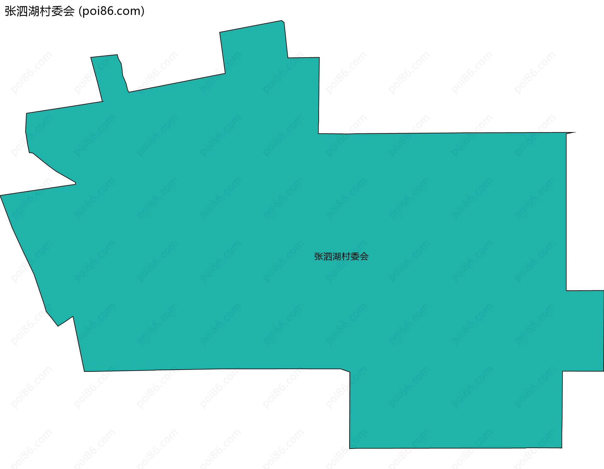 张泗湖村委会边界地图