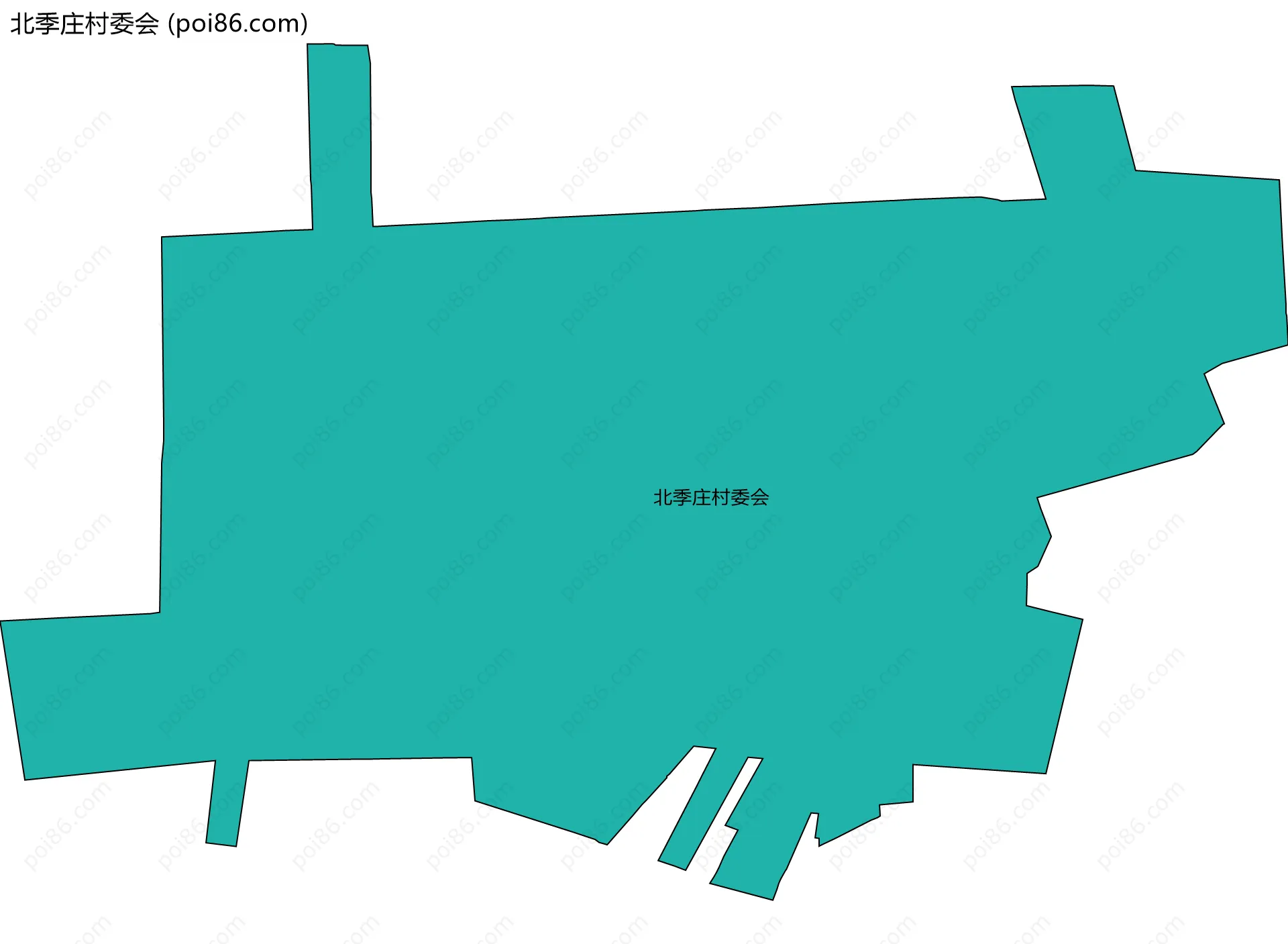 北季庄村委会边界地图