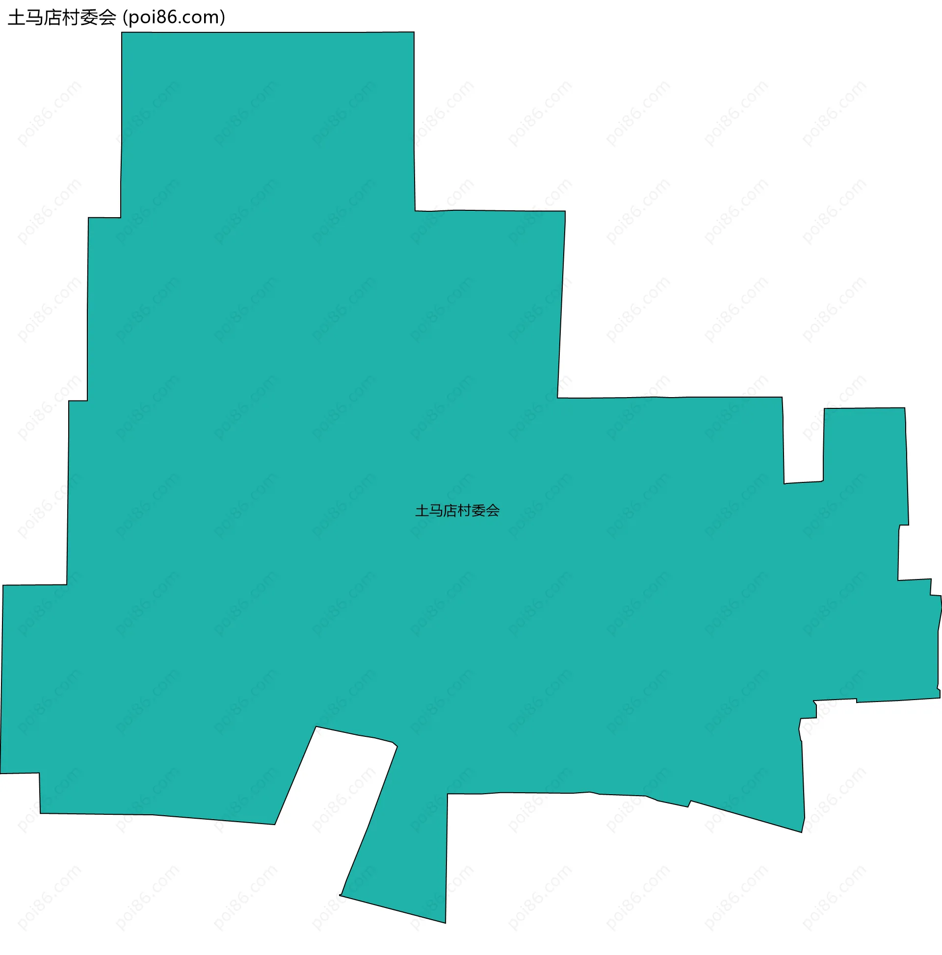 土马店村委会边界地图