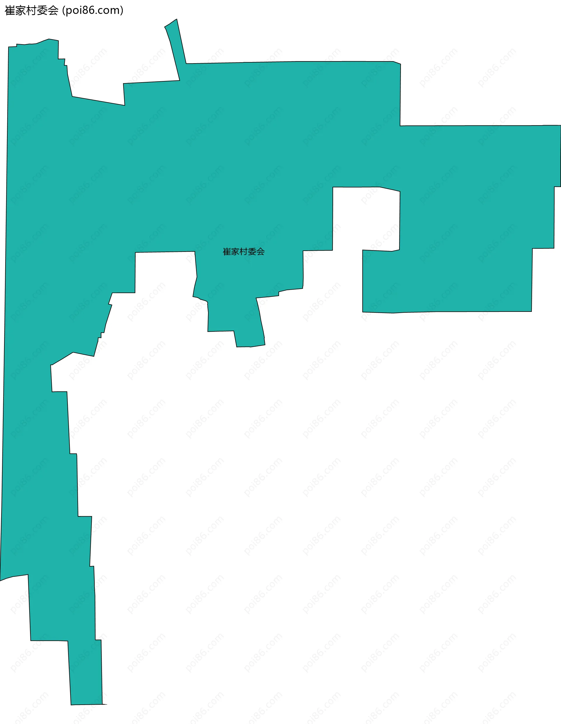 崔家村委会边界地图