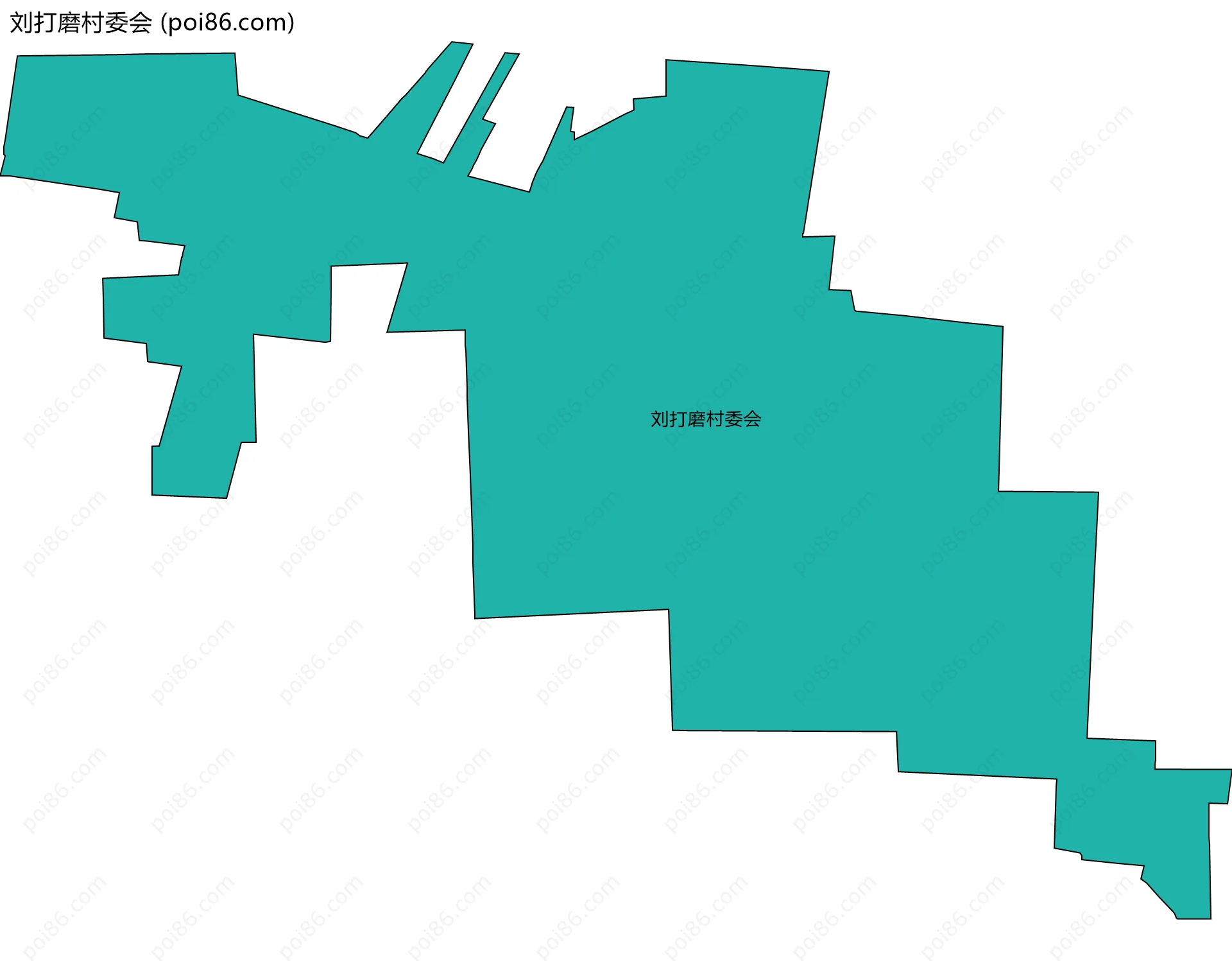 刘打磨村委会边界地图
