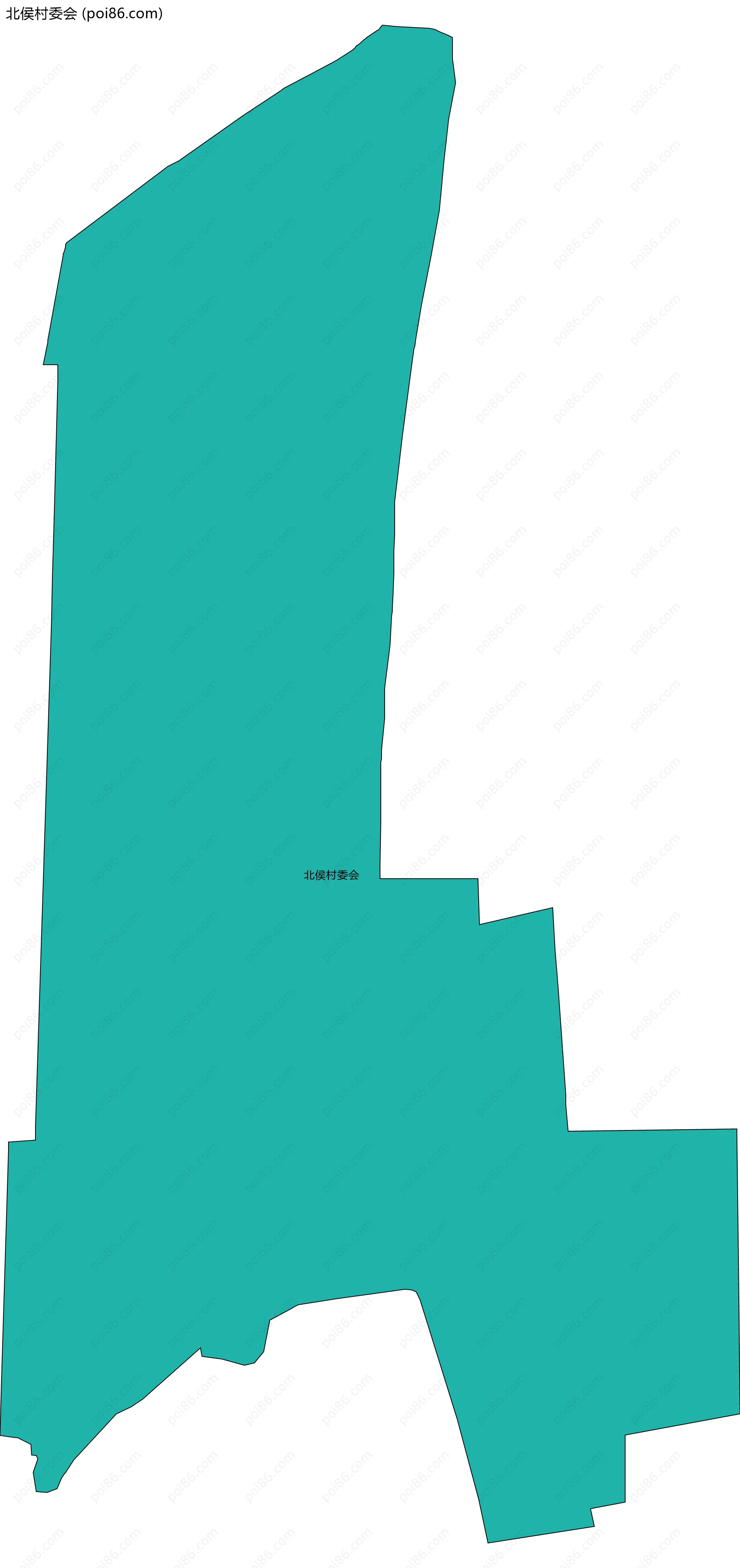 北侯村委会边界地图