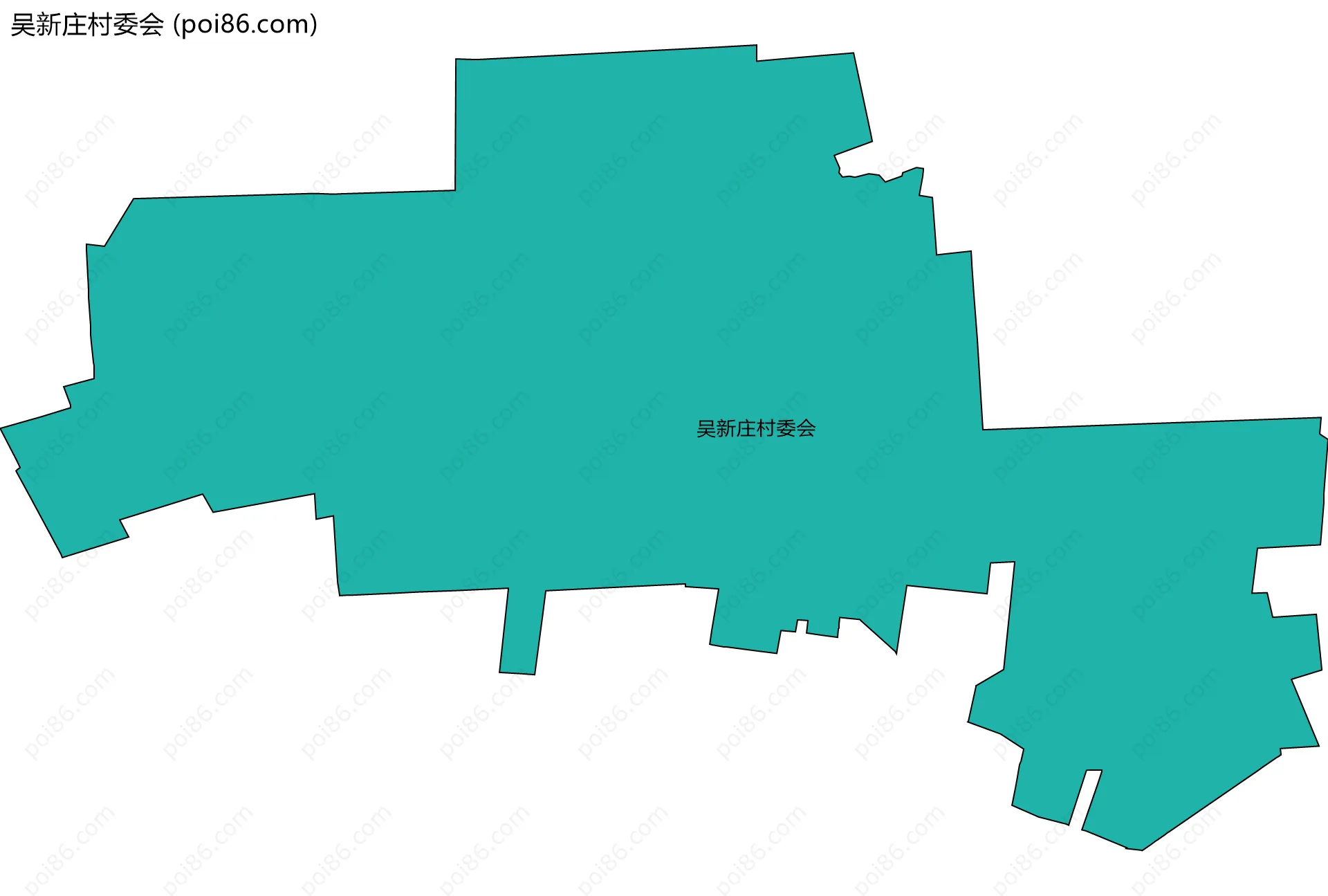 吴新庄村委会边界地图