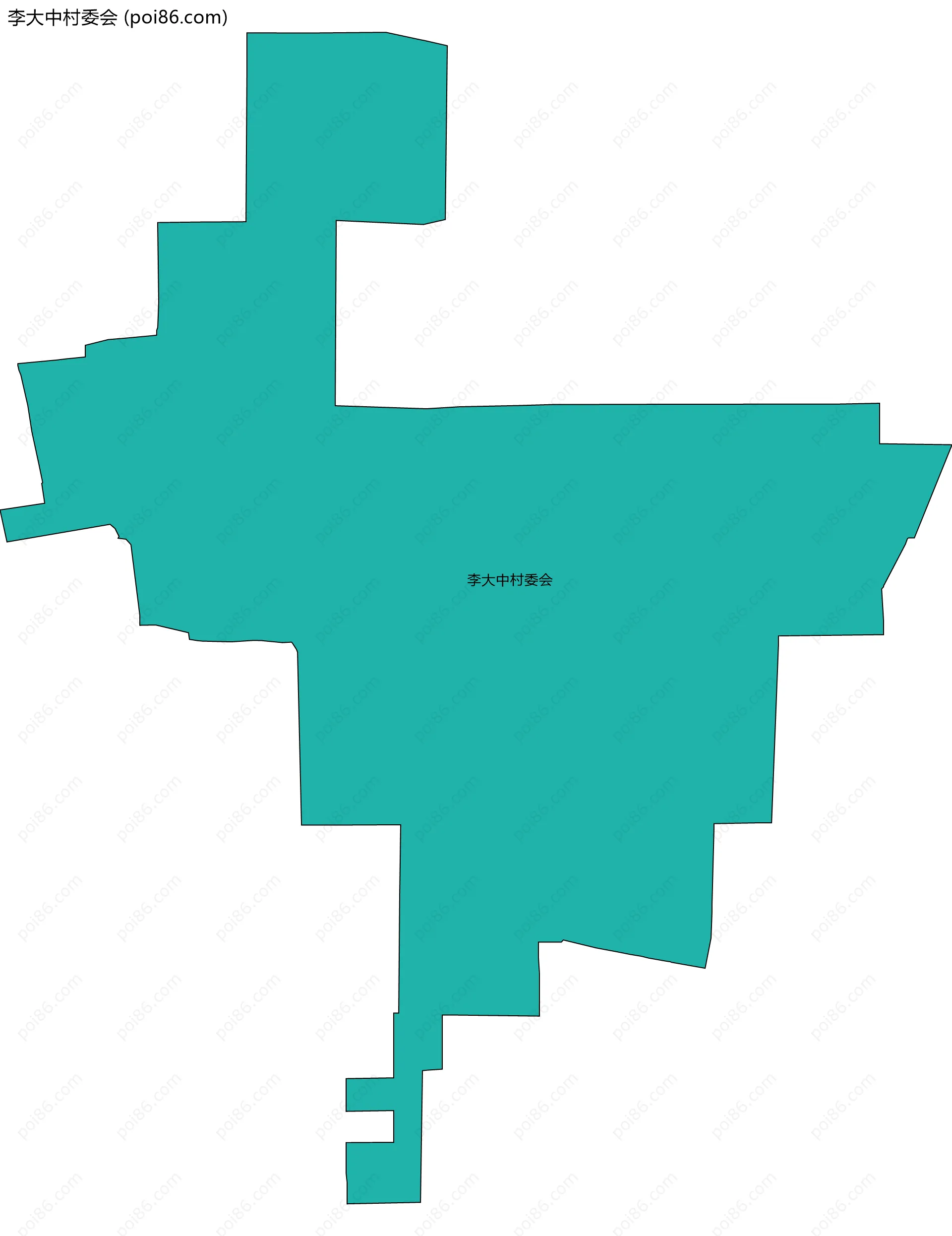 李大中村委会边界地图