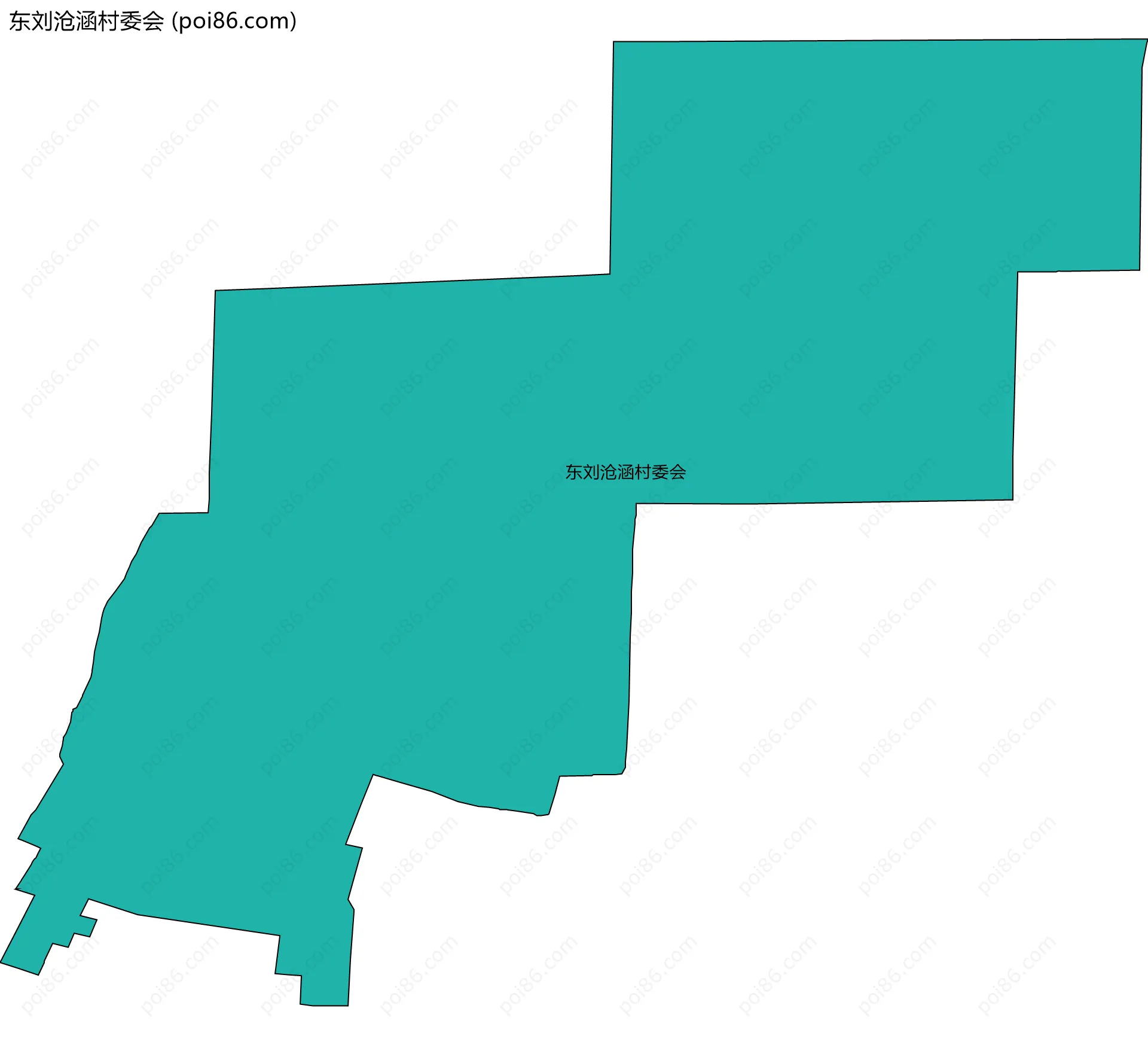 东刘沧涵村委会边界地图