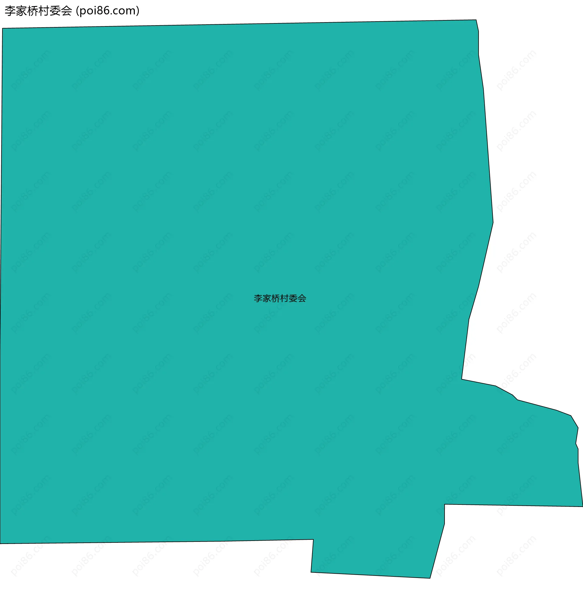 李家桥村委会边界地图