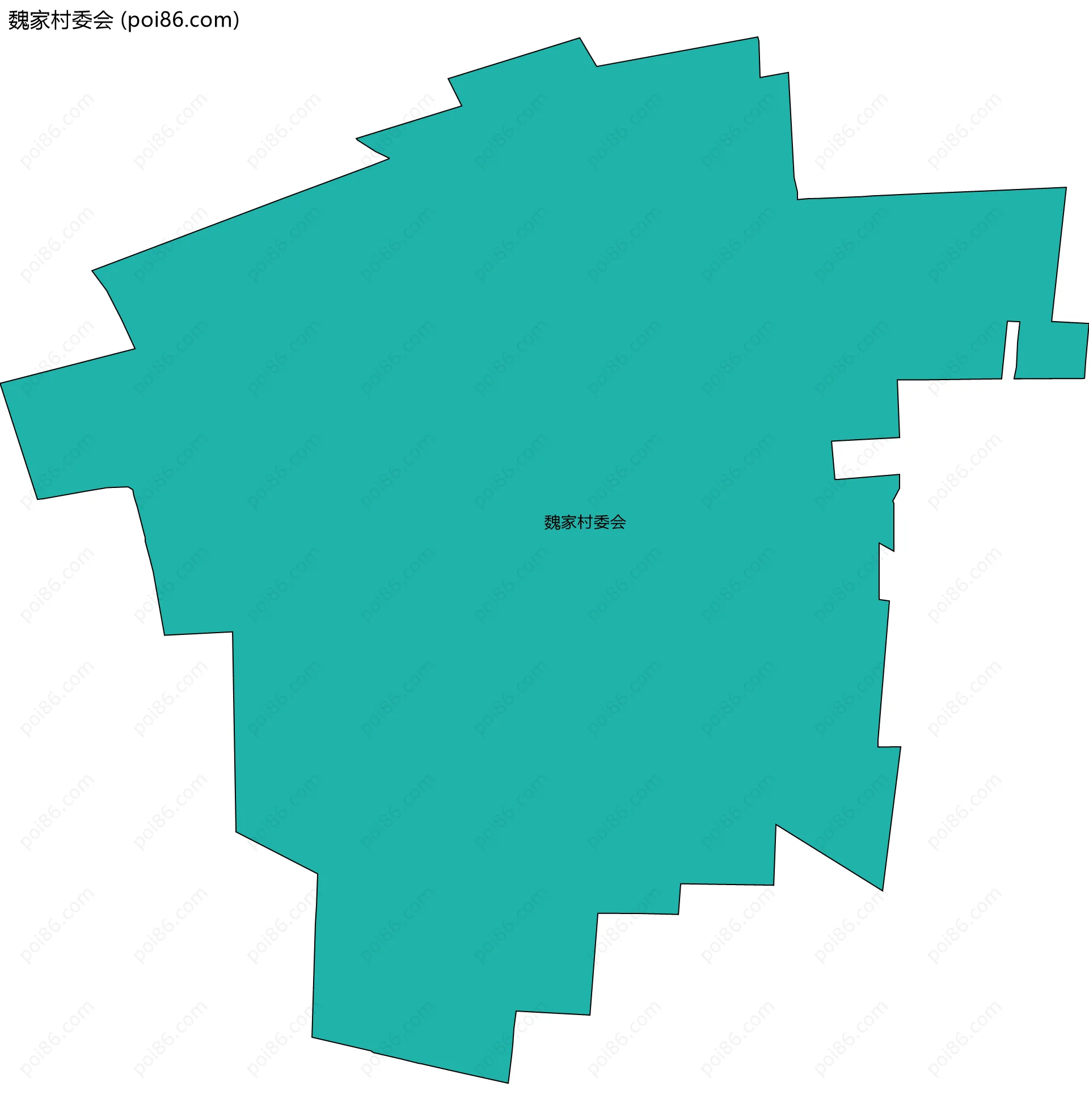 魏家村委会边界地图