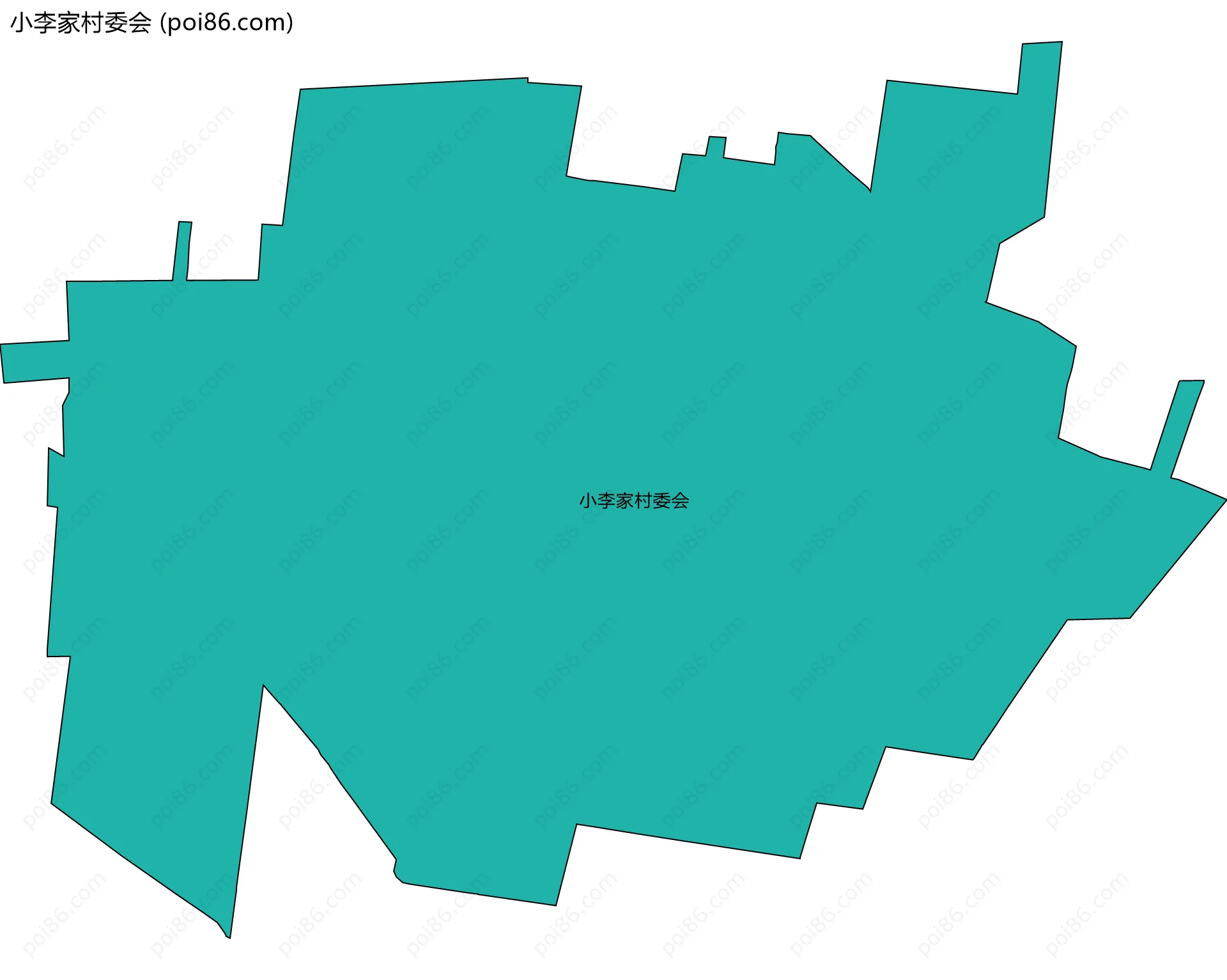 小李家村委会边界地图