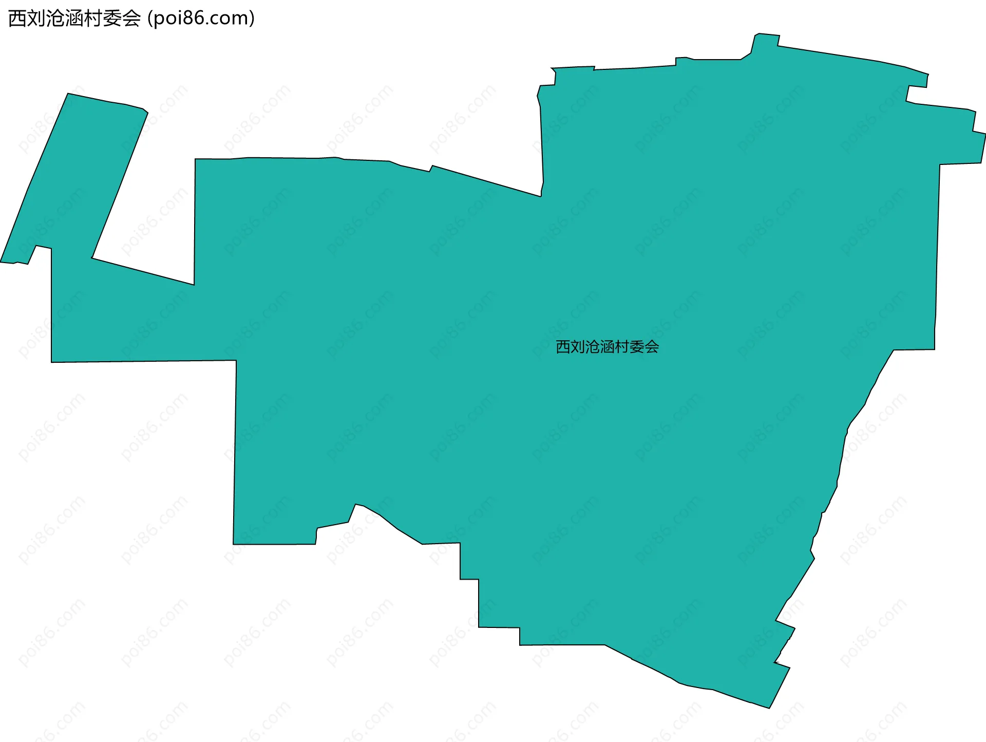 西刘沧涵村委会边界地图