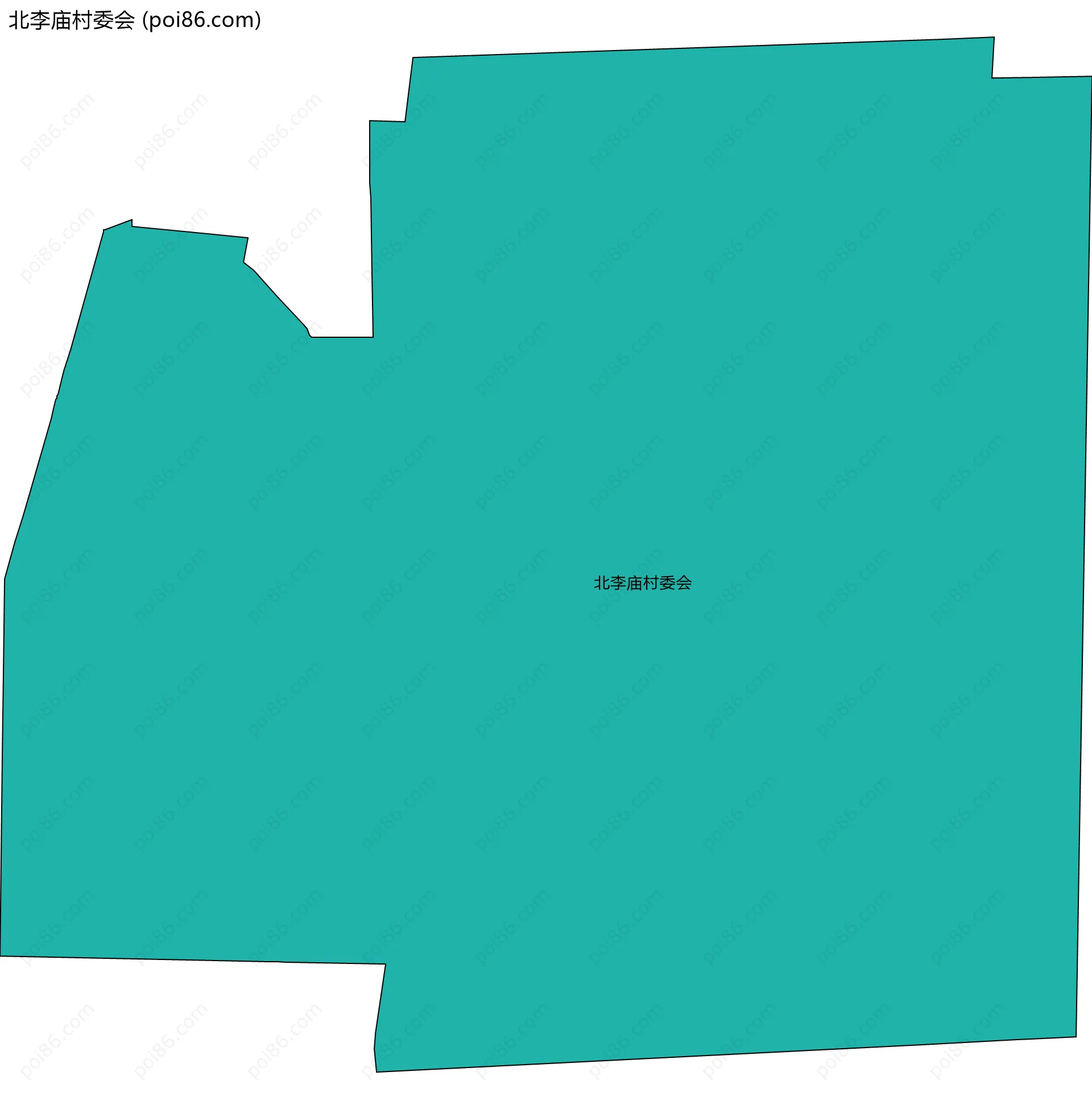 北李庙村委会边界地图