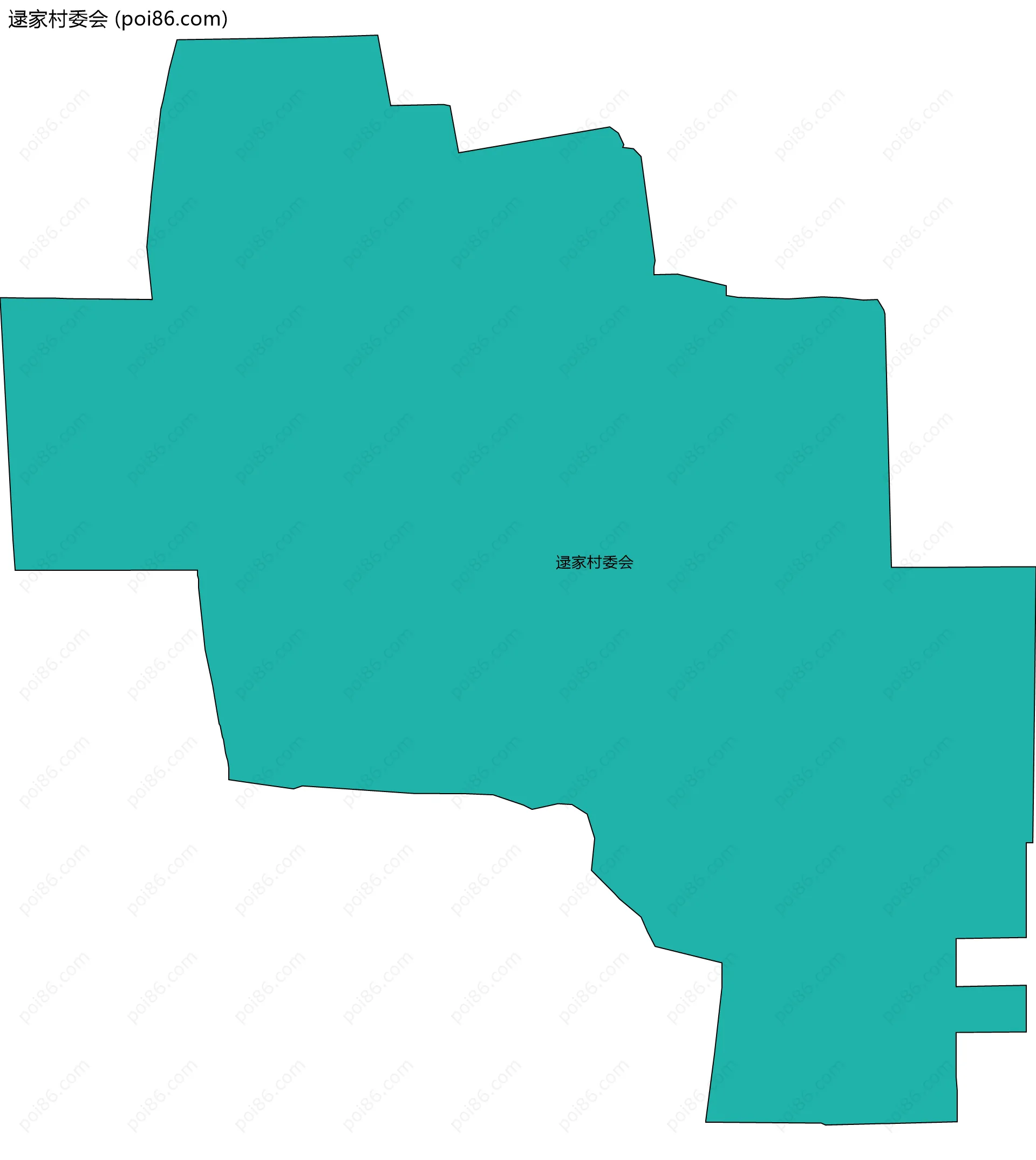 逯家村委会边界地图