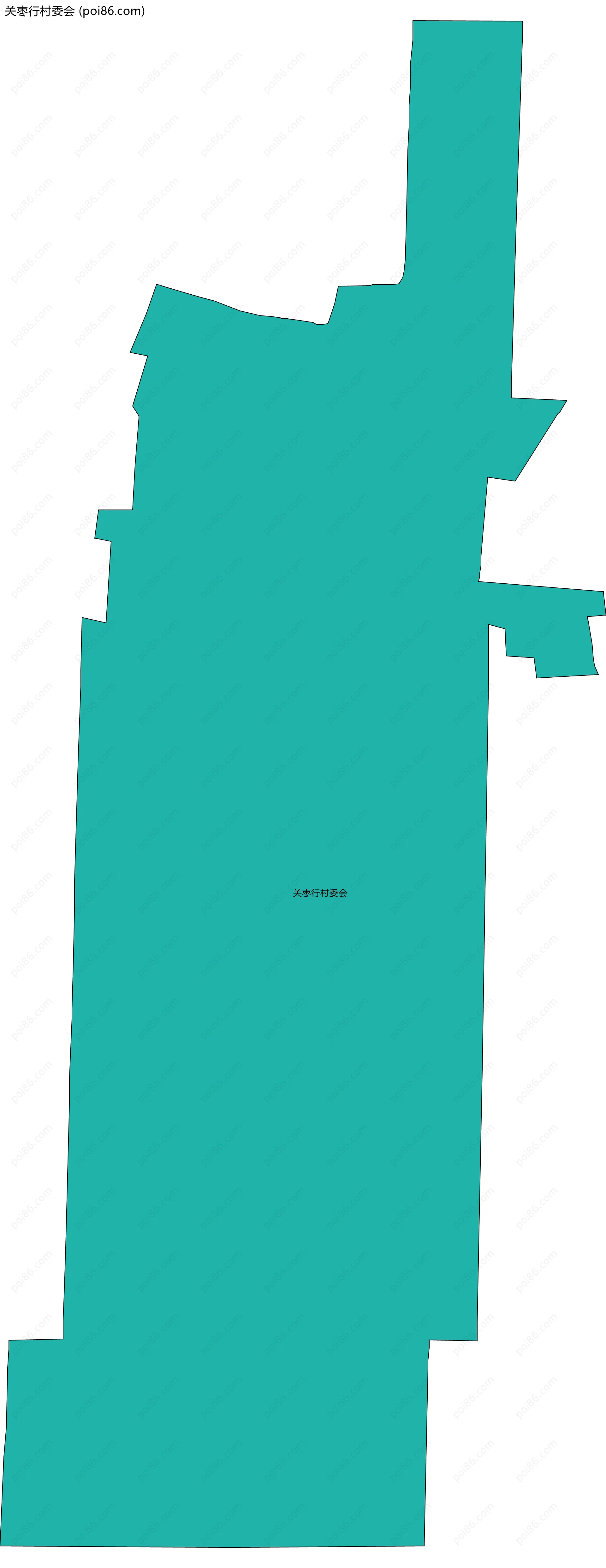 关枣行村委会边界地图