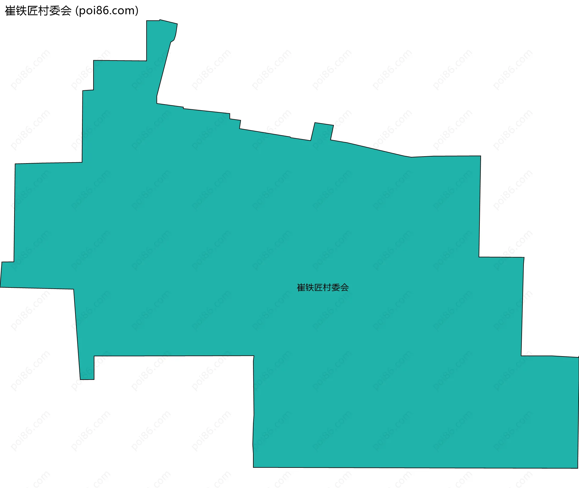 崔铁匠村委会边界地图