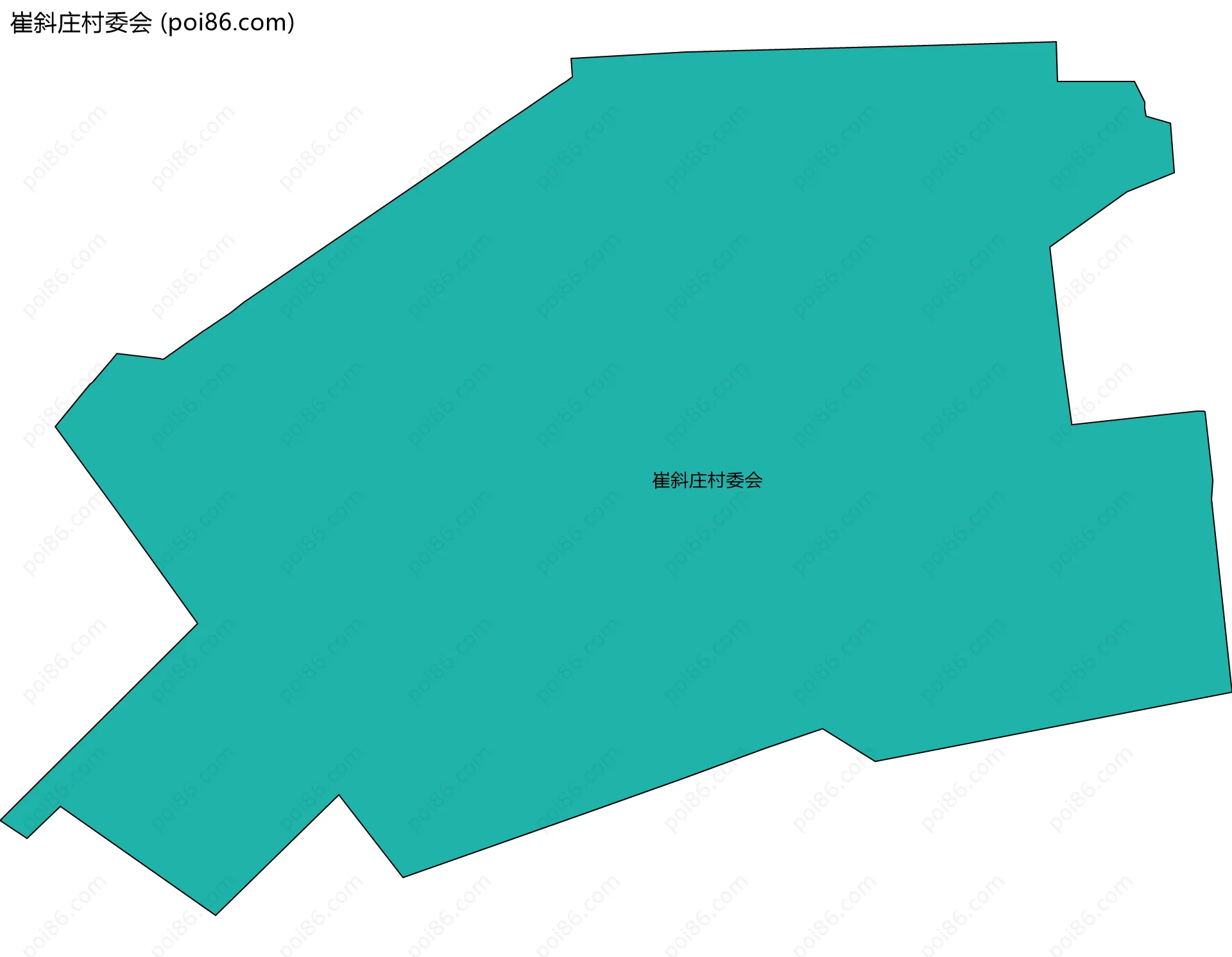 崔斜庄村委会边界地图