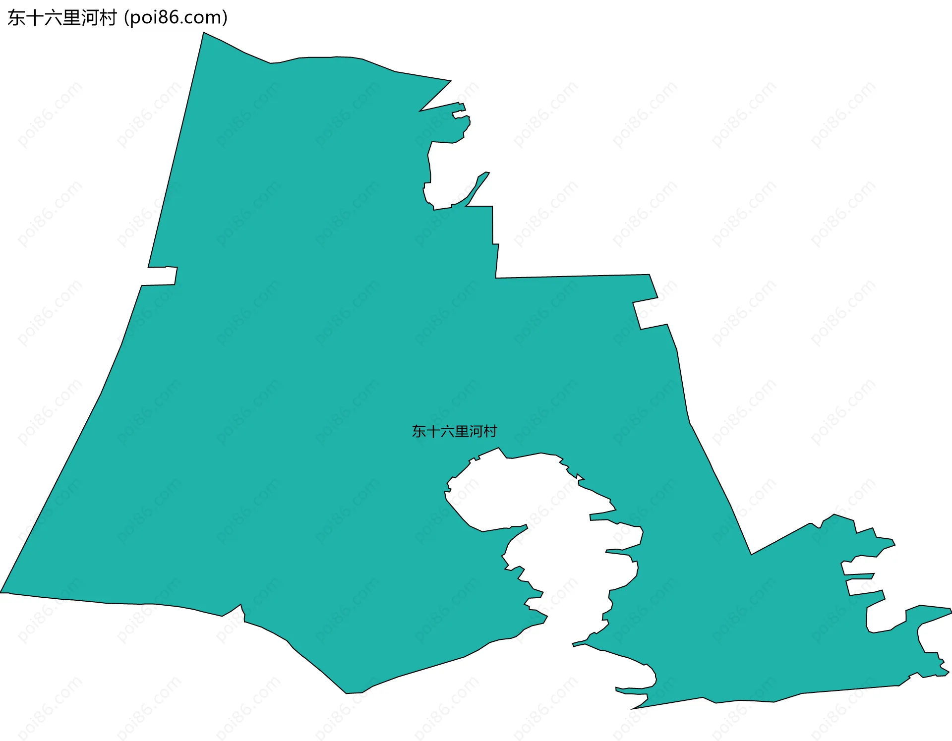 东十六里河村边界地图