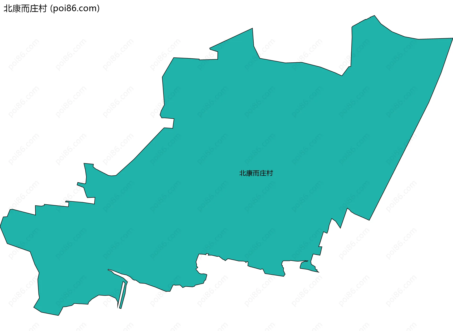 北康而庄村边界地图