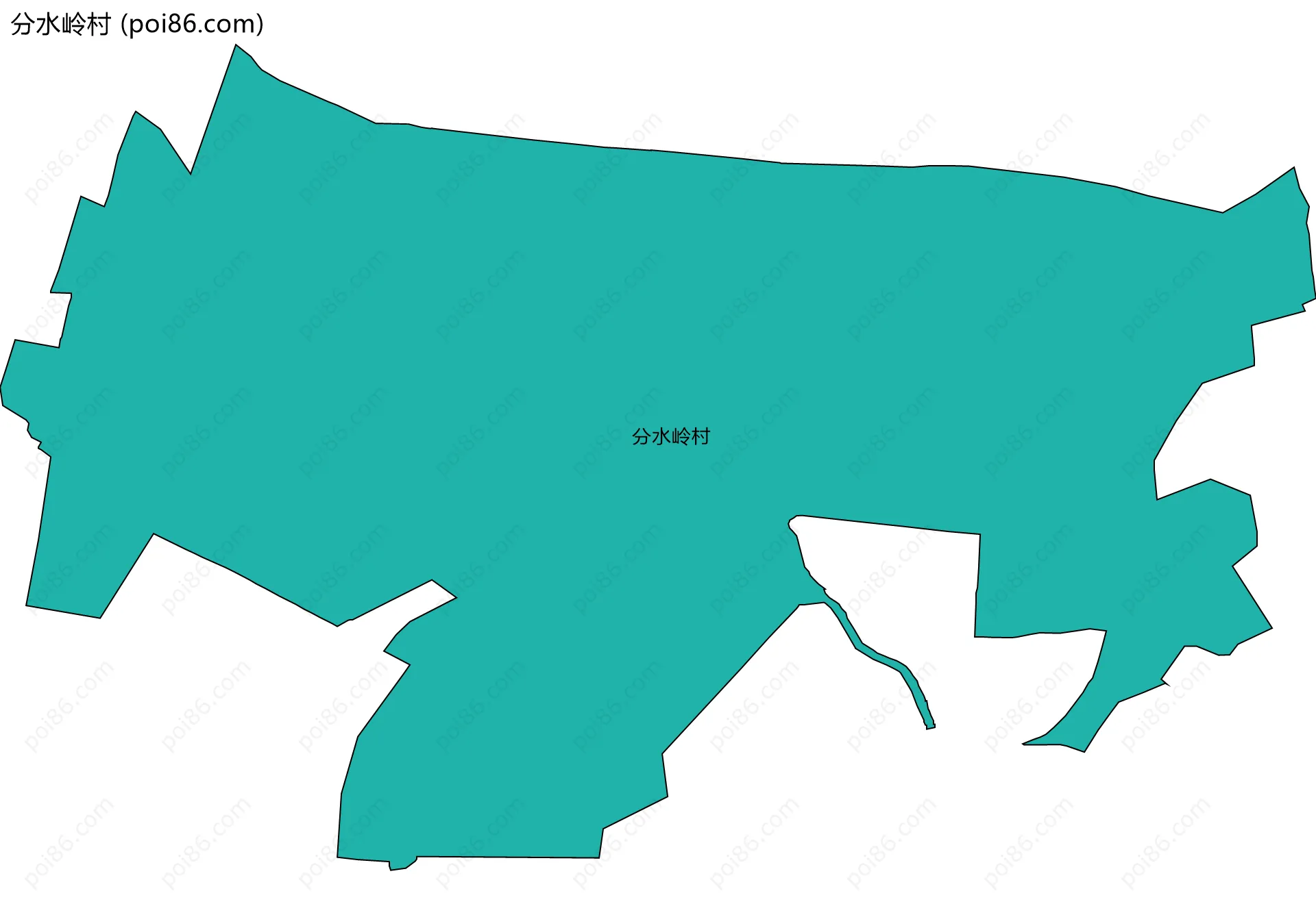 分水岭村边界地图