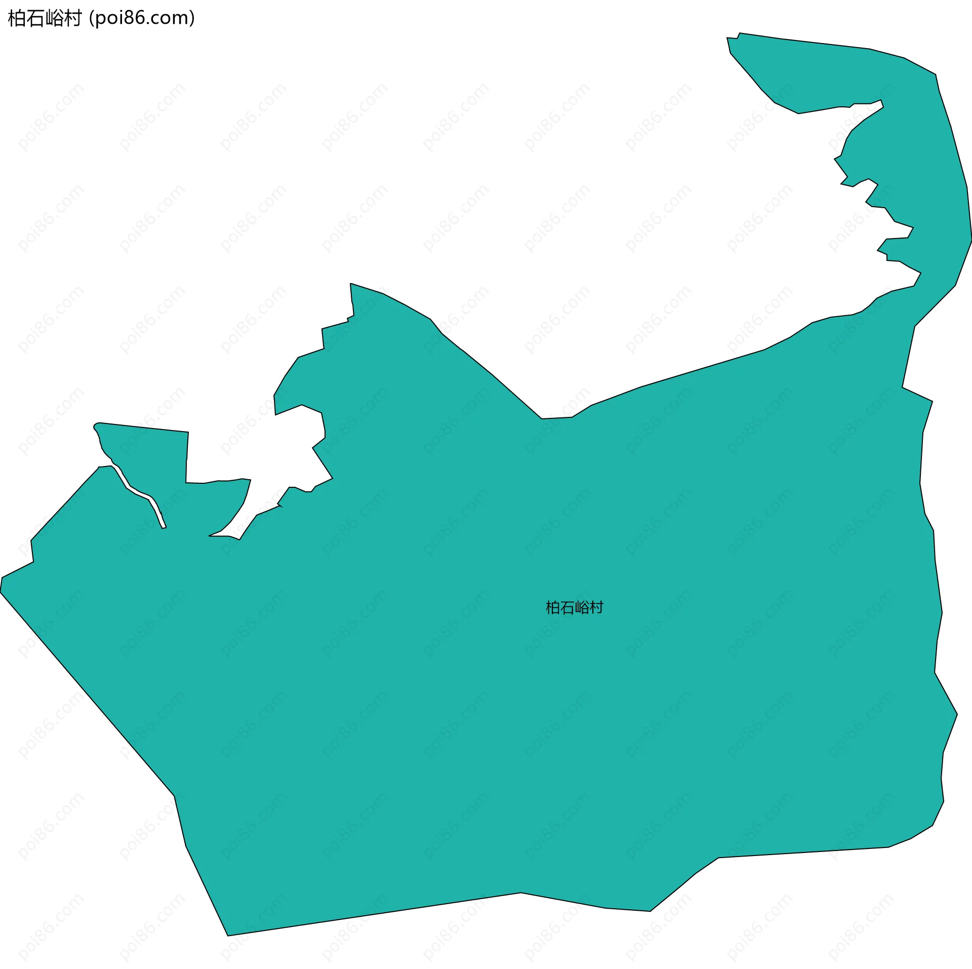 柏石峪村边界地图