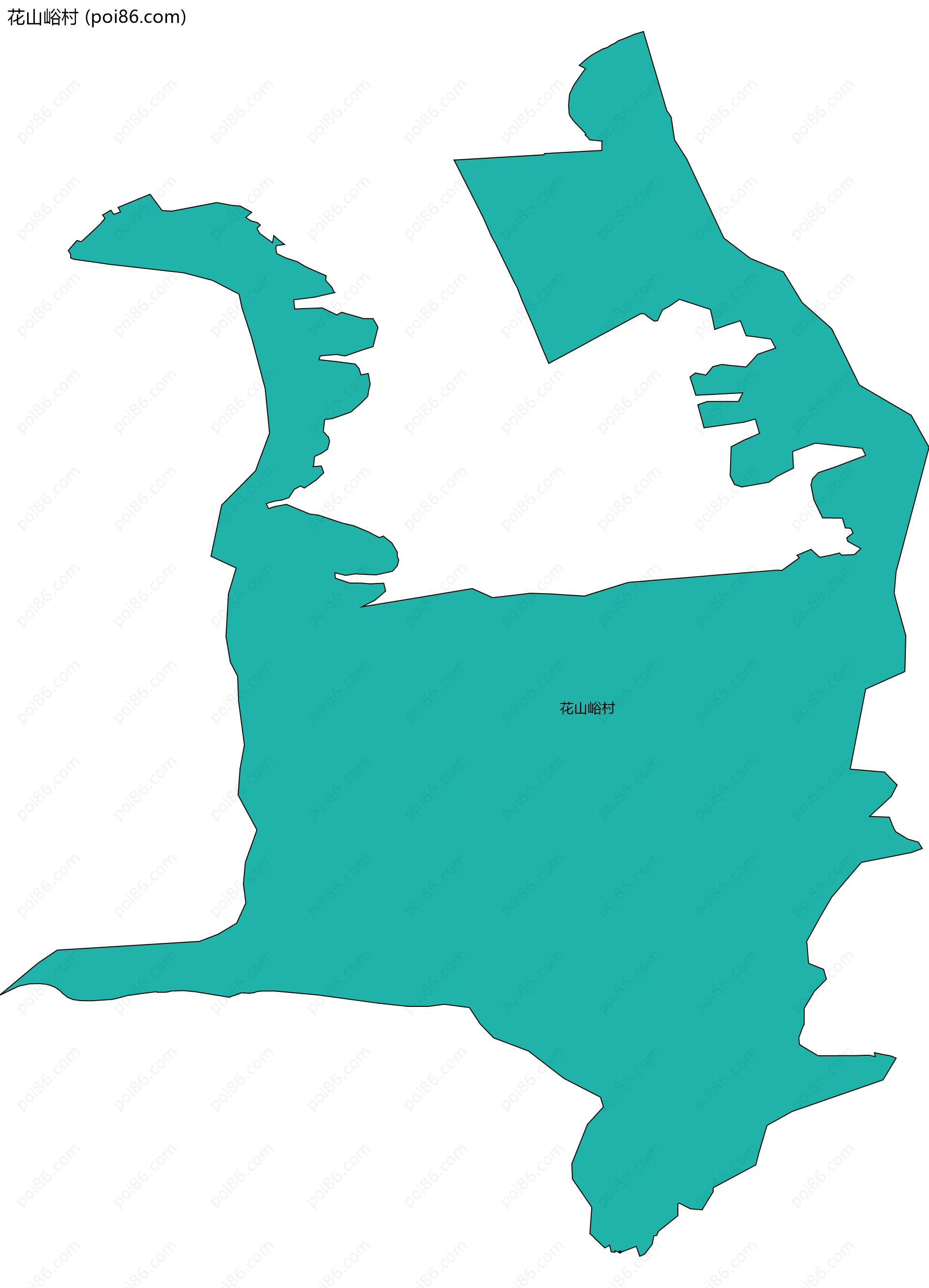 花山峪村边界地图